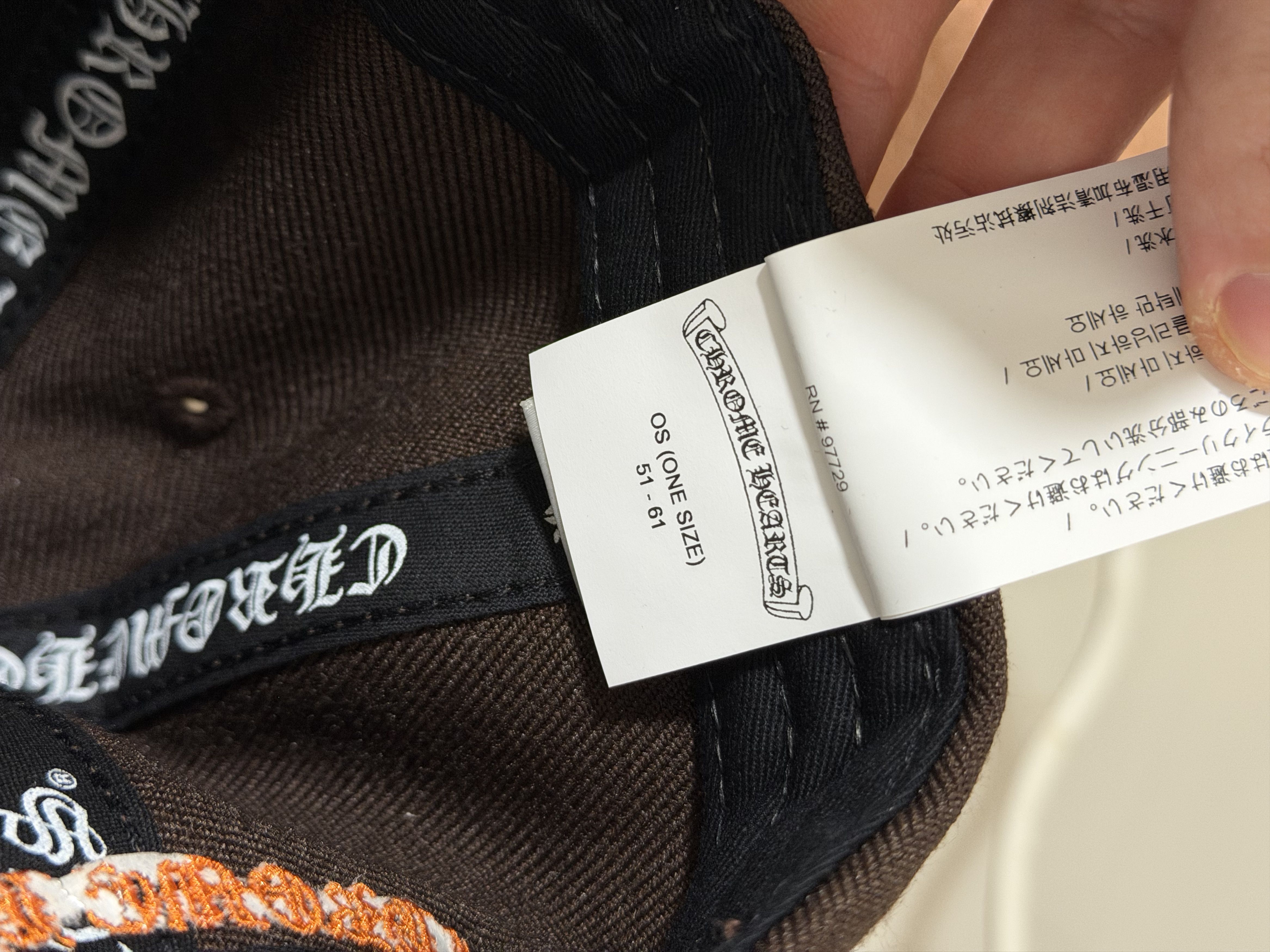 Chrome Hearts CH Brown Orange Baseball Hat Size ONE SIZE - 5 Thumbnail