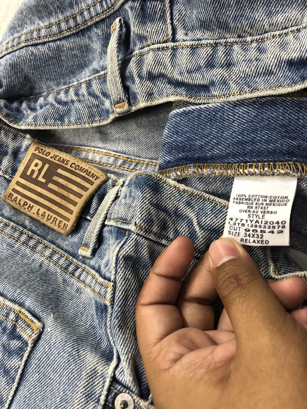 Polo Ralph Lauren × RRL Ralph Lauren × Ralph Lauren Rare Ralph Laurent Distressed Denim Jeans Size US 34 / EU 50 - 4 Thumbnail