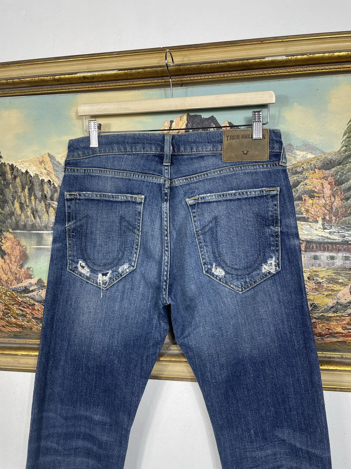 True Religion × Vintage True Religion Vintage Y2k Denim Jeans Ripped Pants Rocco Size 30" / US 8 / IT 44 - 1 Thumbnail
