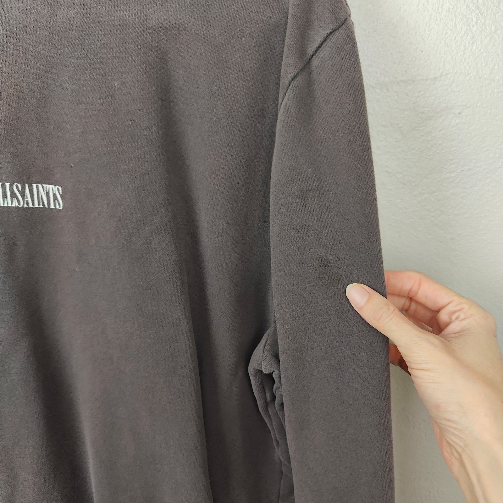 Allsaints AllSaints Ryder Oth Hoody Mens XL Gray Soft Black Cotton Size US XL / EU 56 / 4 - 3 Thumbnail