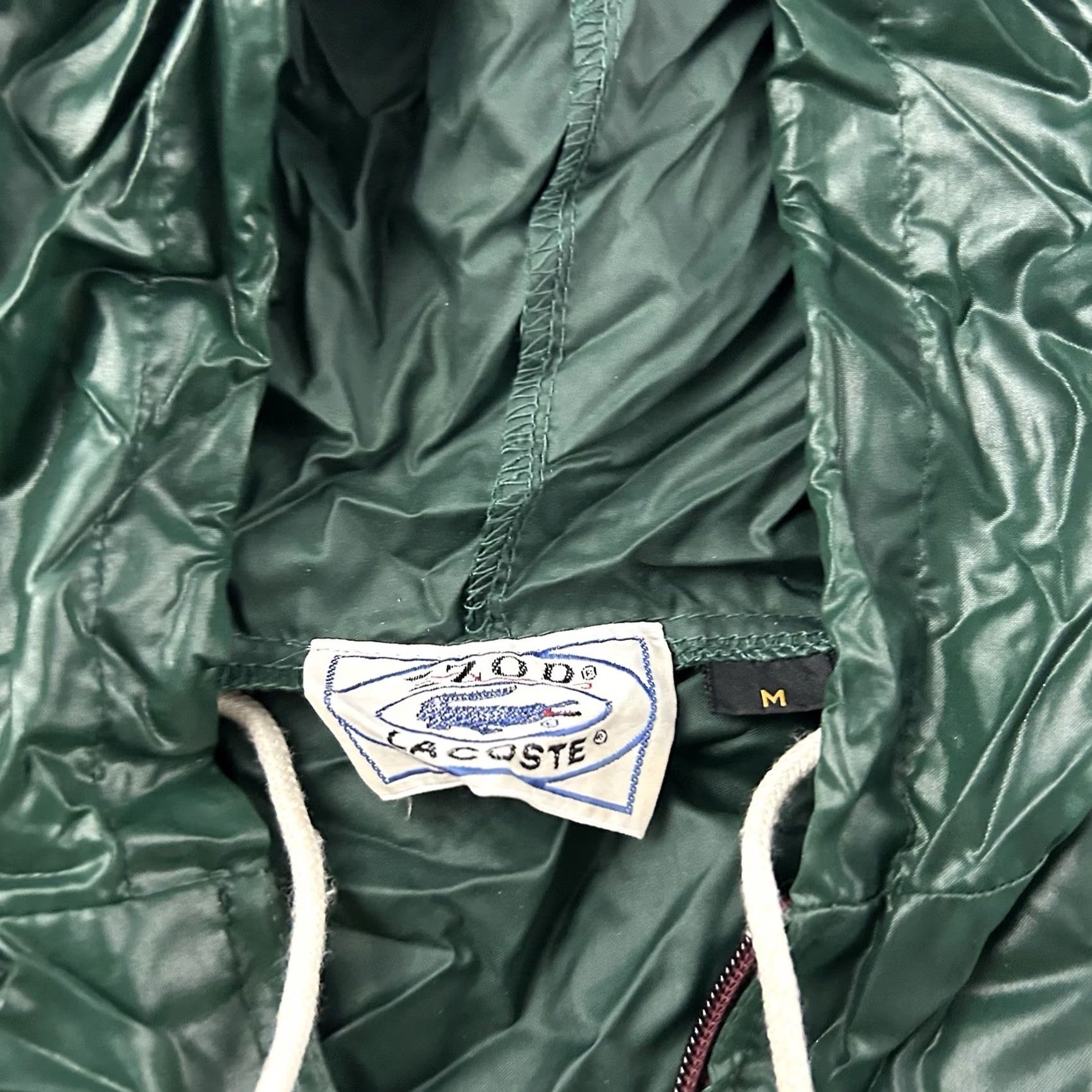 Lacoste VINTAGE Lacoste Izod Pullover Hooded Anorak Windbreaker Mens M Green Maroon Jacket Size US M / EU 48-50 / 2 - 3 Thumbnail