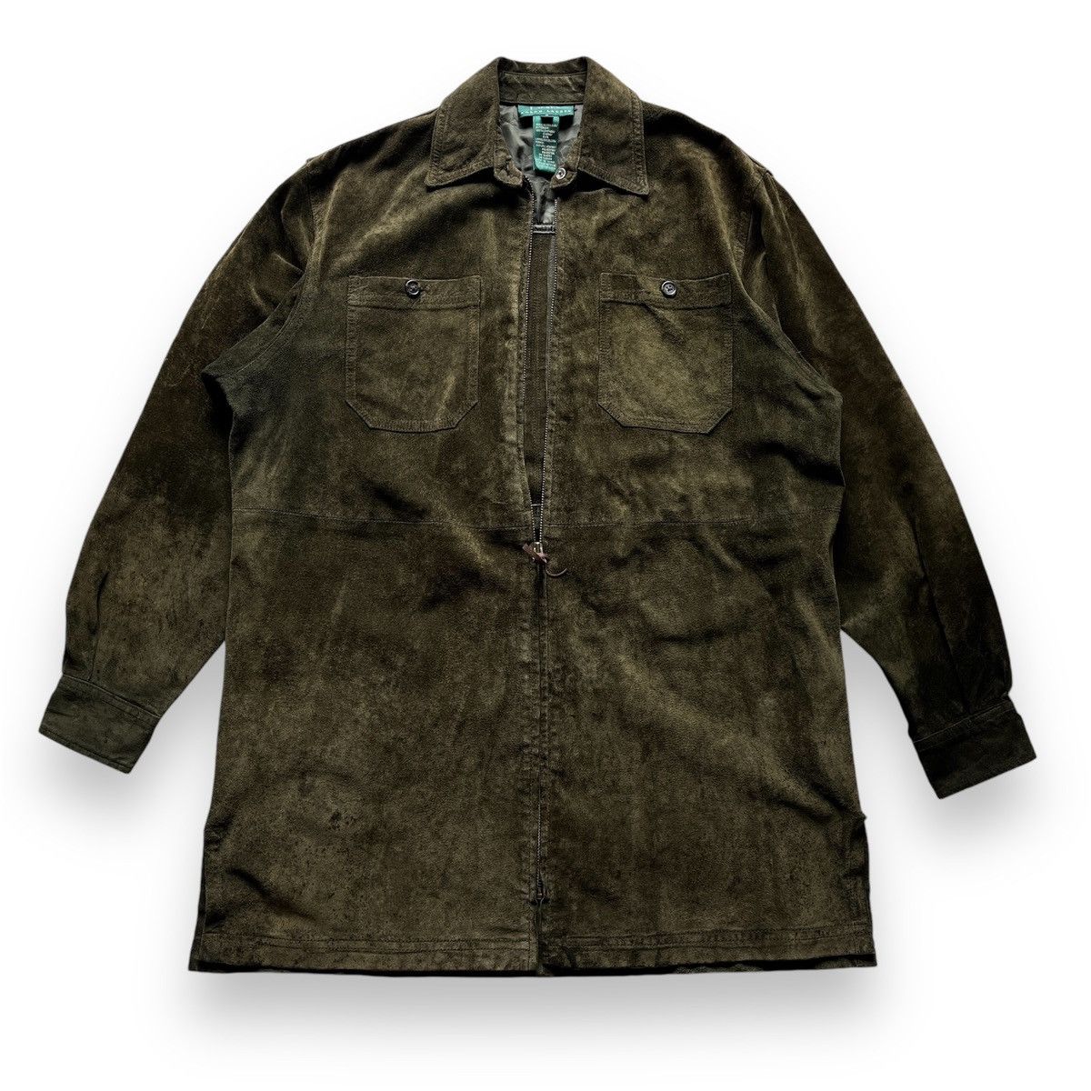 Ralph Lauren Vintage Ralph Lauren Sick Suede Green Light Jacket Size US M / EU 48-50 / 2 - 1 Thumbnail