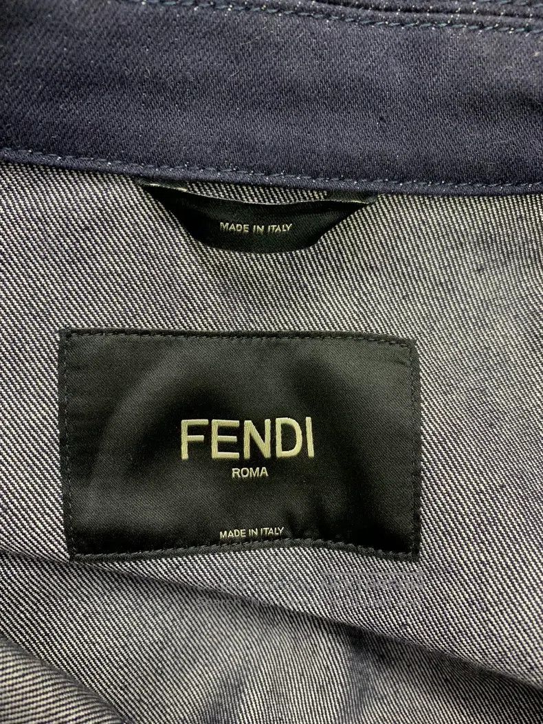 Fendi Fendi Men's blue embroidered denim jacket Size US S / EU 44-46 / 1 - 4 Thumbnail