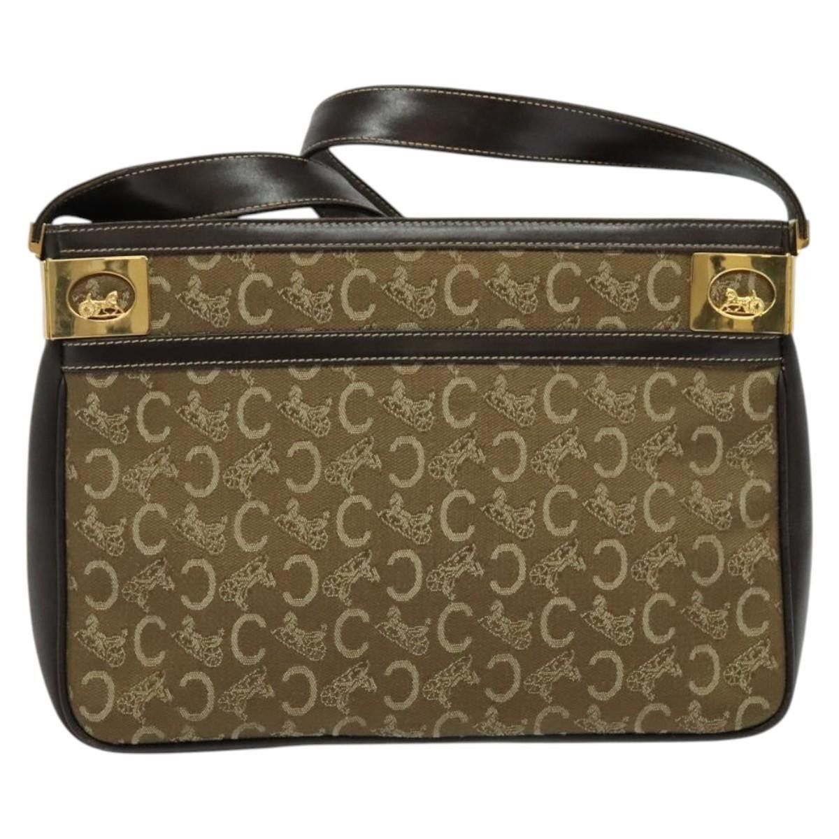 Celine CELINE C Sulky Shoulder Bag Canvas Beige Gold Size ONE SIZE - 2 Thumbnail