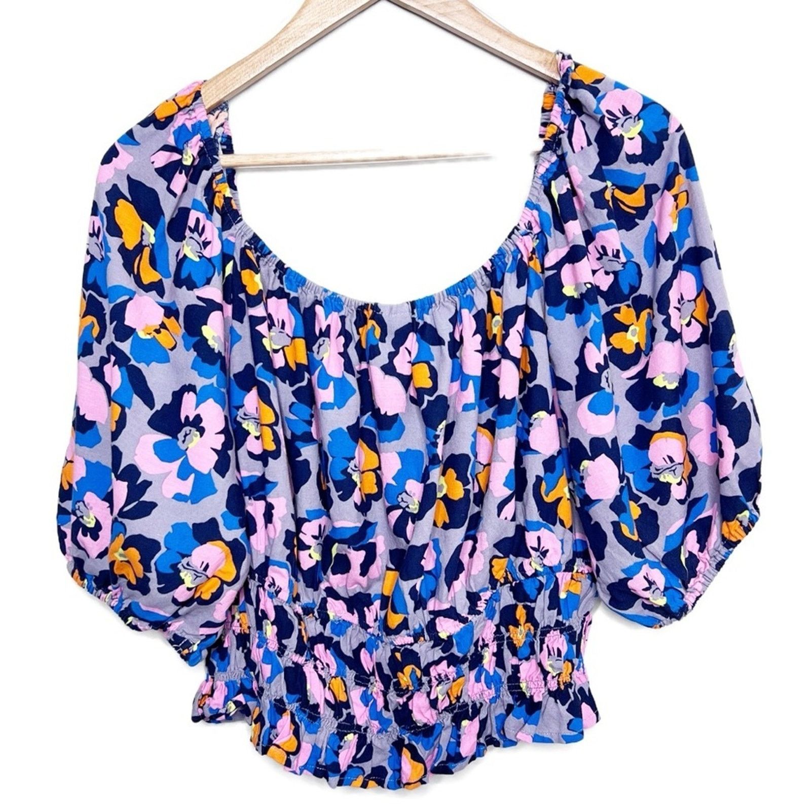 Parker New with Tags Women's Peyton & Parker Floral Smock Blouse Size XL / US 12-14 / IT 48-50 - 13 Thumbnail
