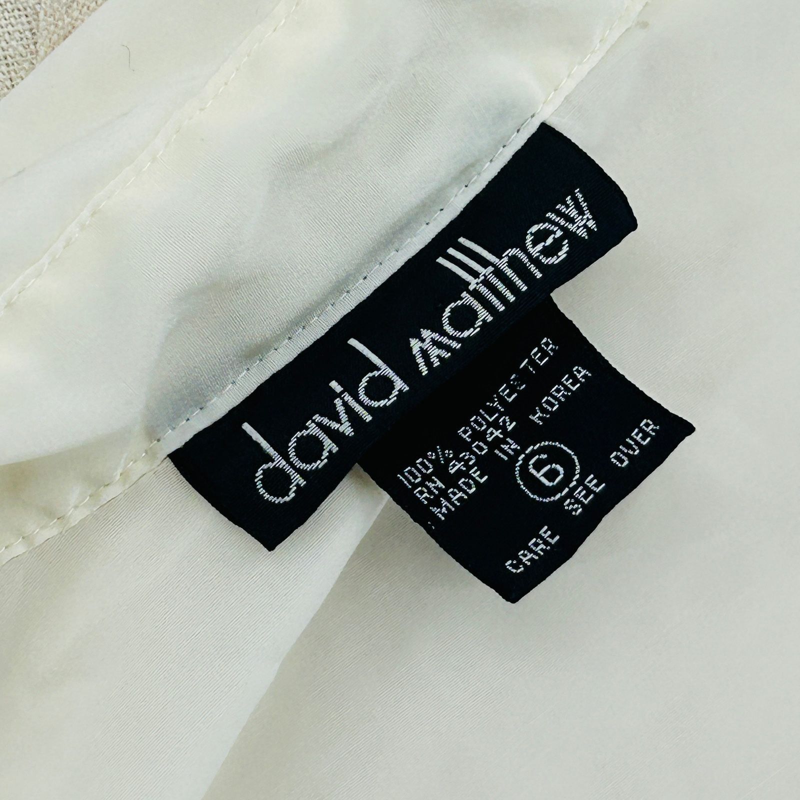 Vintage 80s David Matthew Ivory Button Down w Pleated Detail Size S / US 4 / IT 40 - 6 Thumbnail
