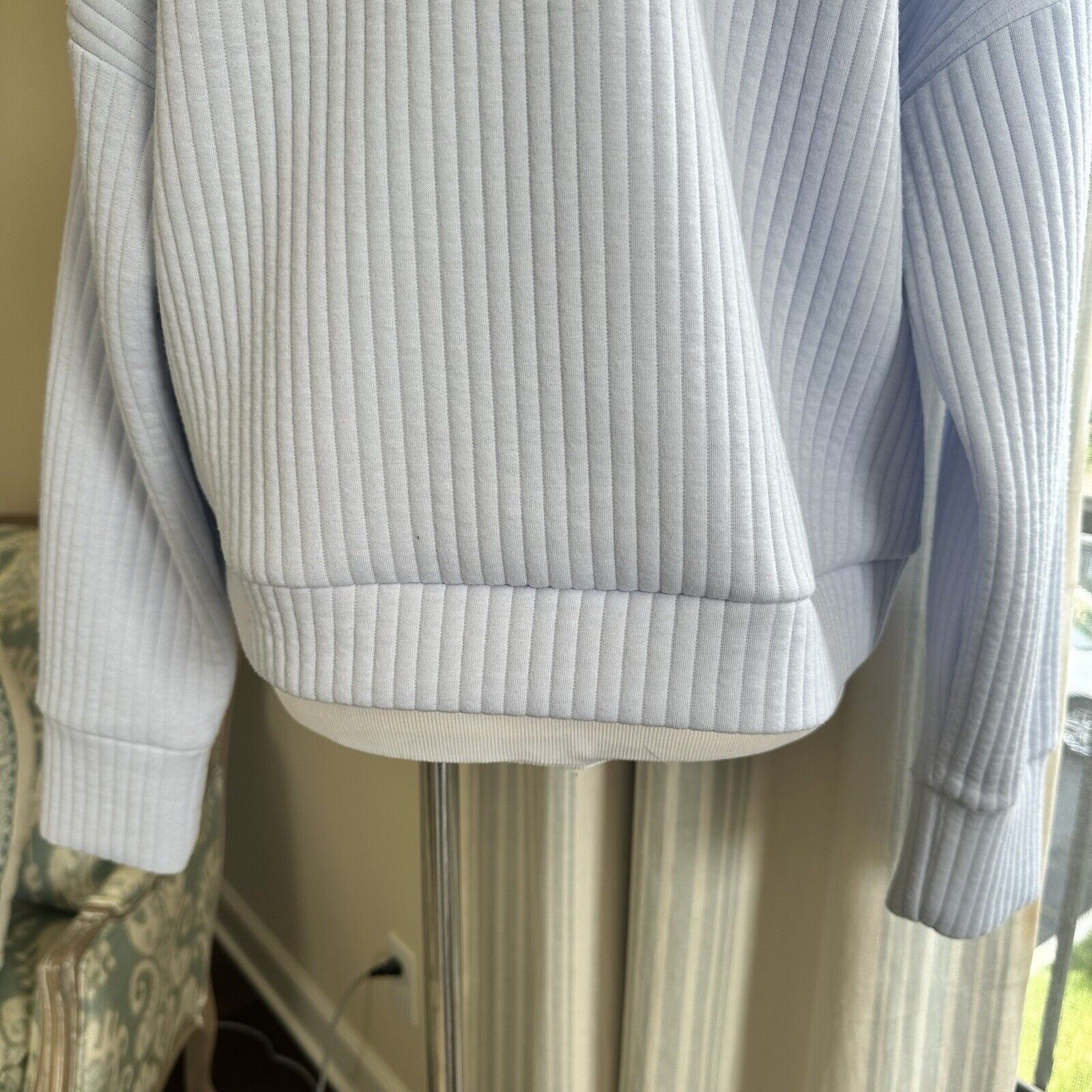 Other Mock Neck Relaxed Blue Striped Sweater Balloon Sleeves M Size M / US 6-8 / IT 42-44 - 5 Thumbnail