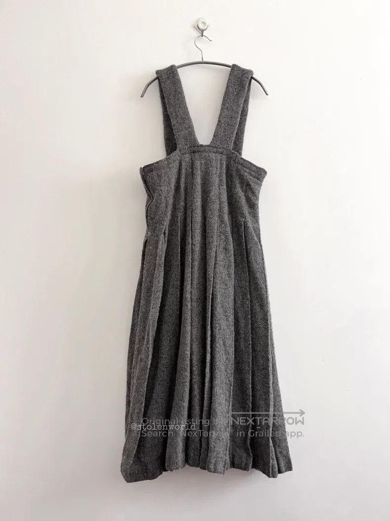 Comme Des Garcons Thick Woolen Overalls Pleated Skirt