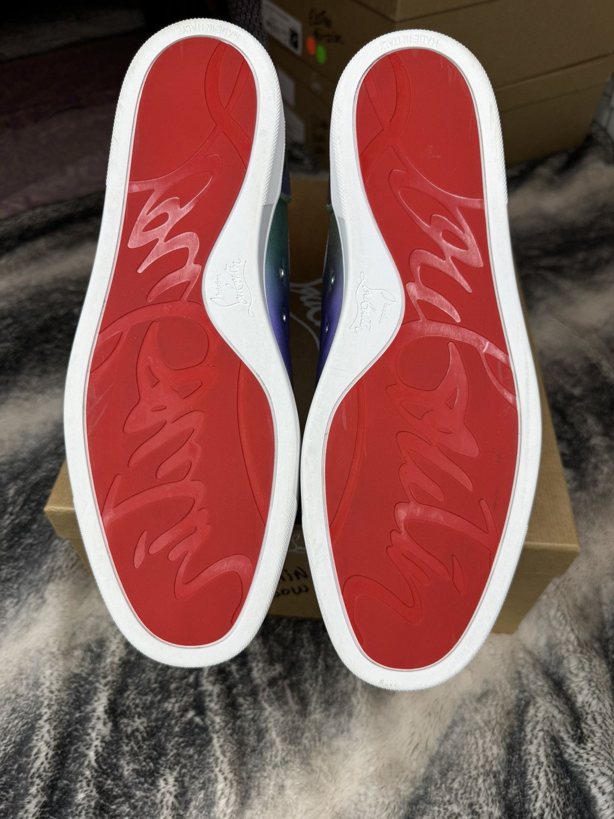 Christian Louboutin Christian Louboutin Flat Nappa Laminata Licorne Size US 12 / EU 45 - 14 Thumbnail