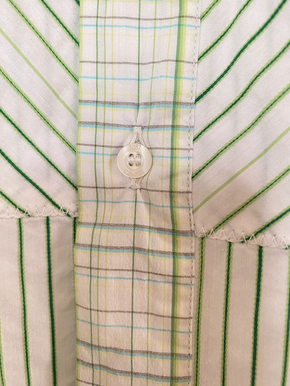 Just Cavalli JUST Cavalli Emerald Stripes Long-Sleeve Shirt Size L / US 10 / IT 46 - 10 Thumbnail