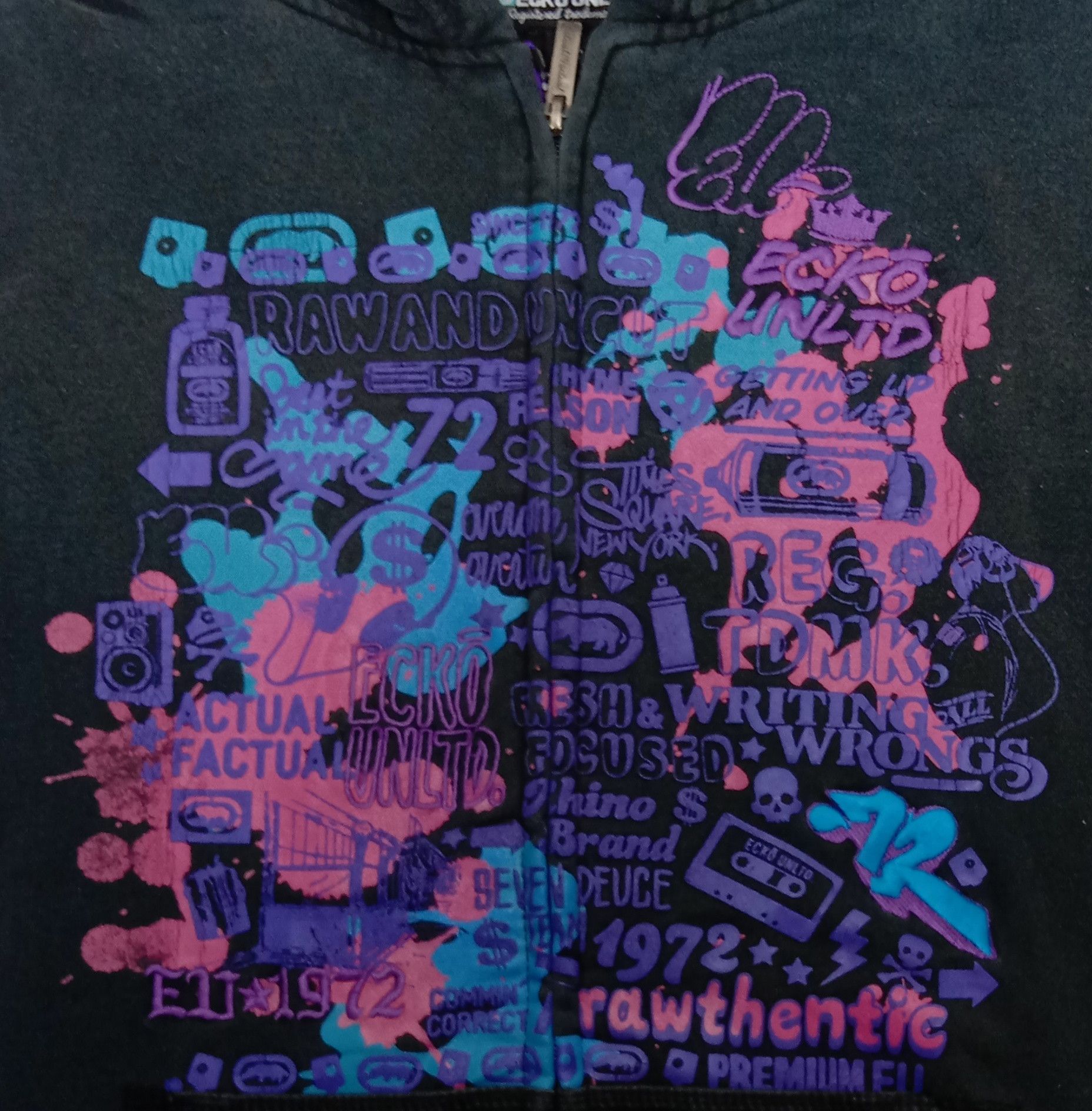Ecko Unltd. Vintage Ecko Unltd Embroidery Raw & Uncut Hoodie Sweatshirt Size US M / EU 48-50 / 2 - 8 Thumbnail