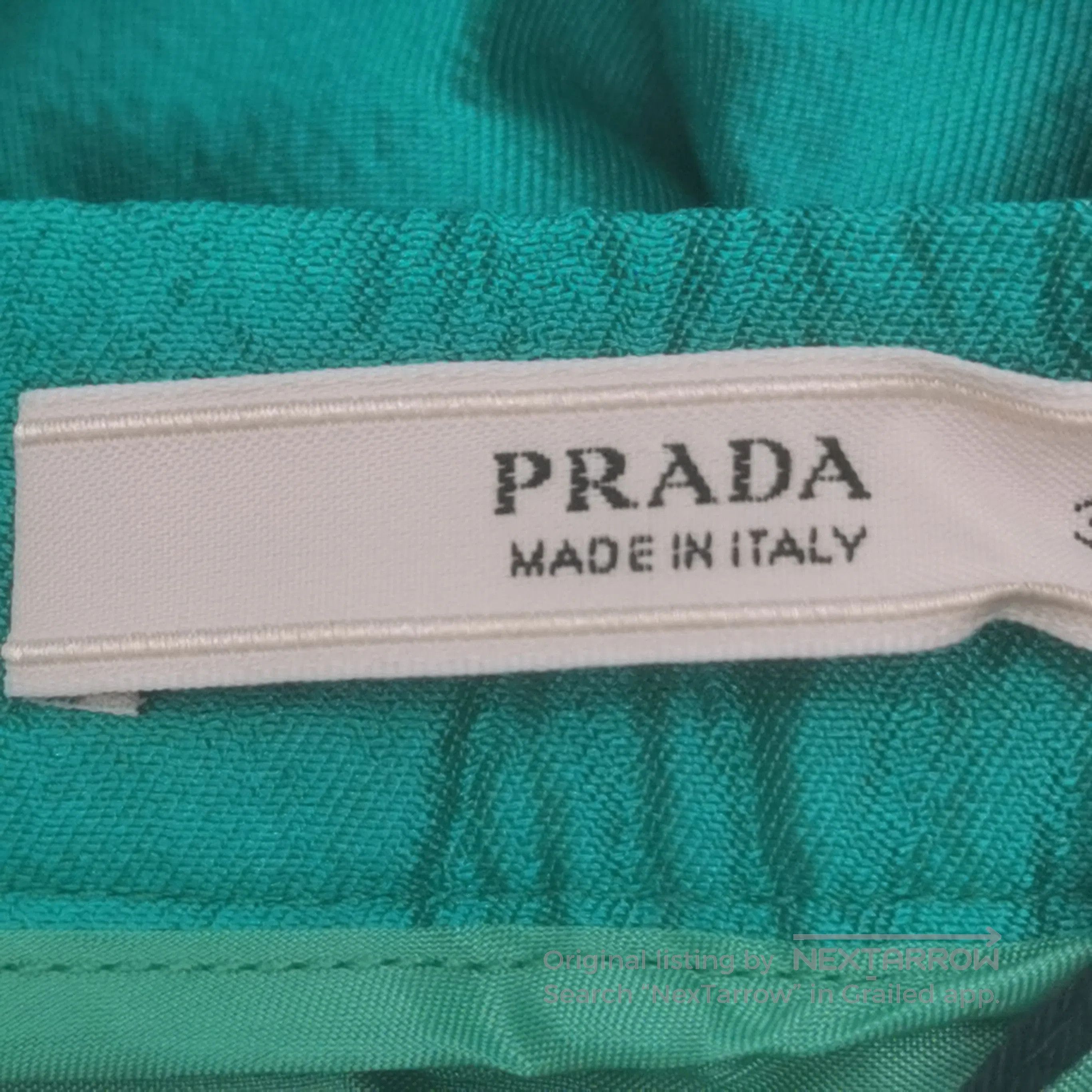 Prada Prada Solid Color Silk Blend Skirt . Size 37" - 4 Thumbnail