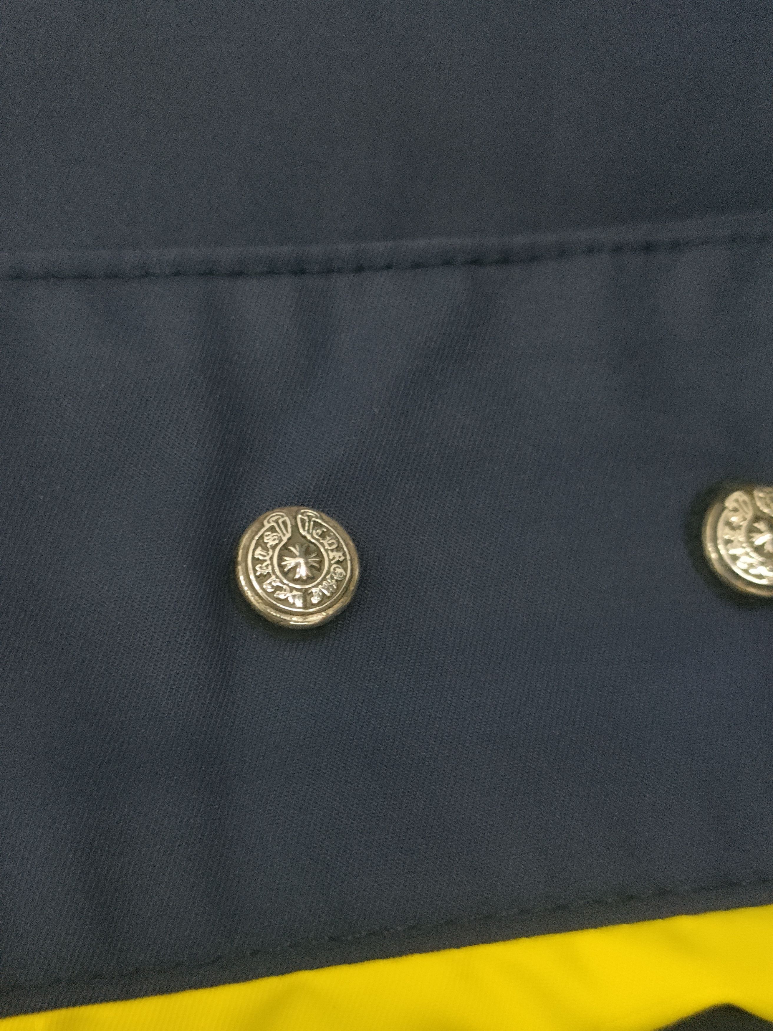 Chrome Hearts Chrome Hearts Yellow Cross Nylon Navy Utility Zip Shirt Size S / US 4 / IT 40 - 8 Thumbnail