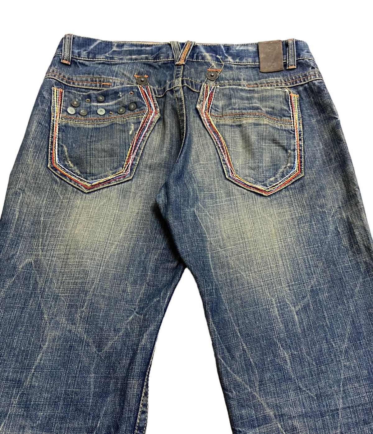 If Six Was Nine Rare Design Vintage Brand Red Pepper Flared Jeans 1990s Size US 32 / EU 48 - 4 Thumbnail