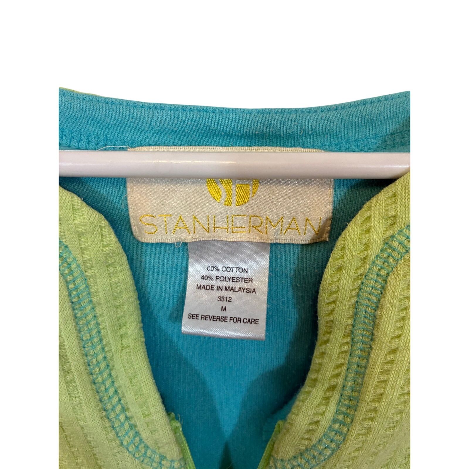 Other Stan Herman Pastel Green Quilt Waffle Knit Prairie Nightgown Size ONE SIZE - 3 Thumbnail
