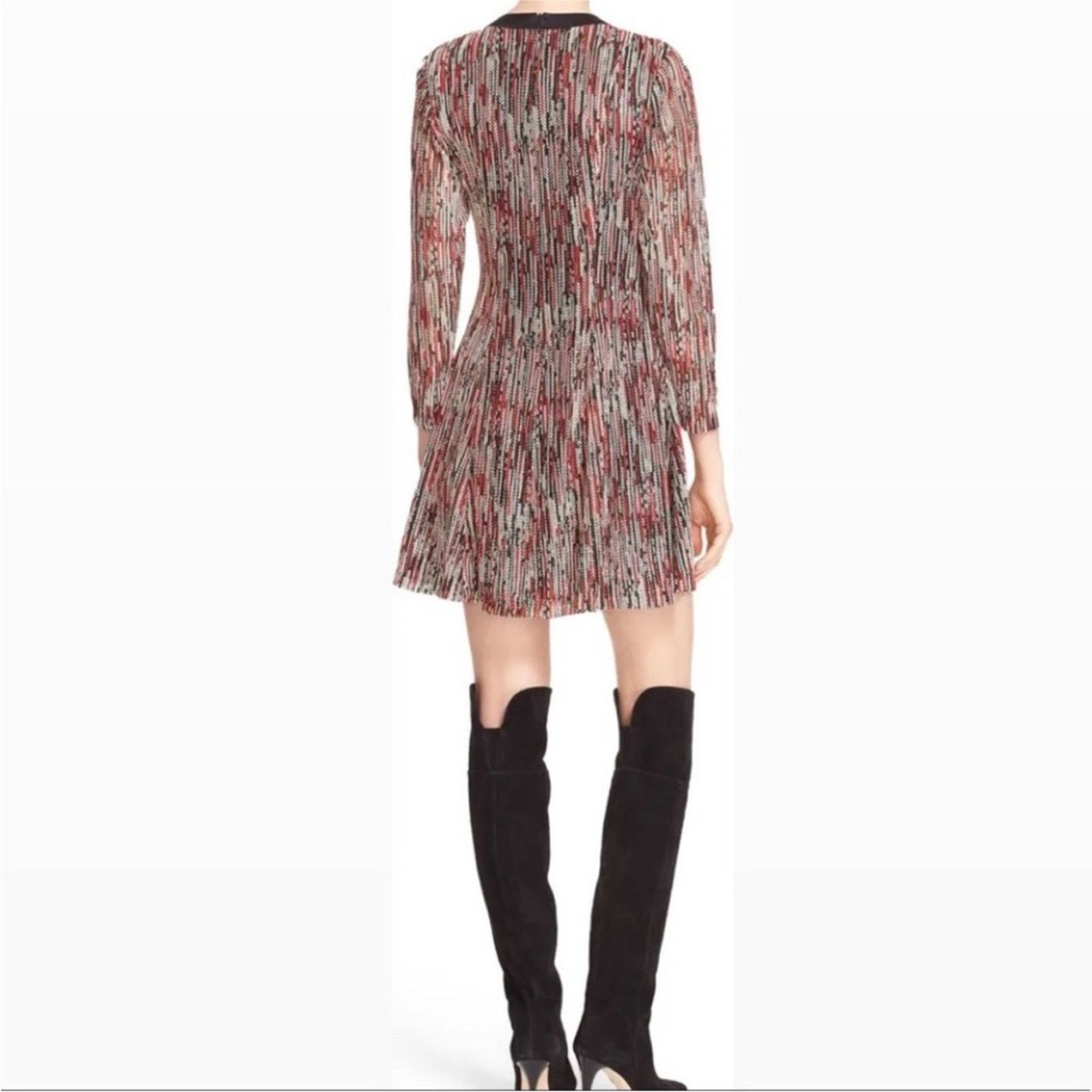 Alice + Olivia Alice & Olivia Gwyneth Fit & Flare 3/4 Sleeve Mini Dress Size XS / US 0-2 / IT 36-38 - 2 Thumbnail