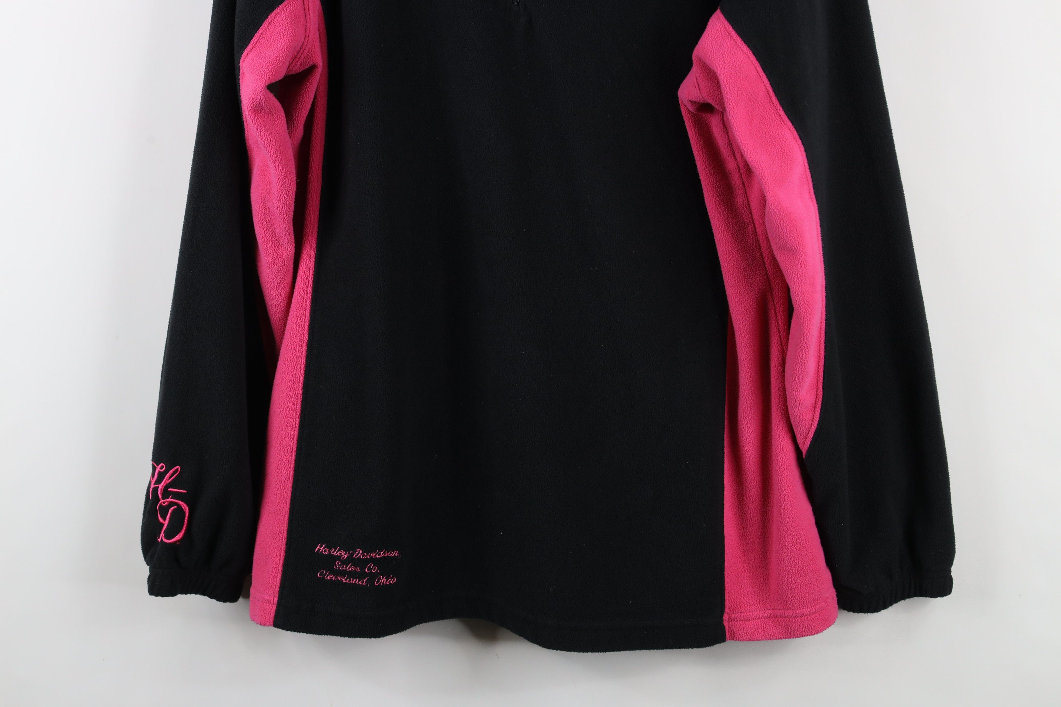 Harley Davidson × Vintage Vintage Harley Davidson Half Zip Fleece Pullover Sweater Size XXL / US 16-18 / IT 52-54 - 3 Thumbnail