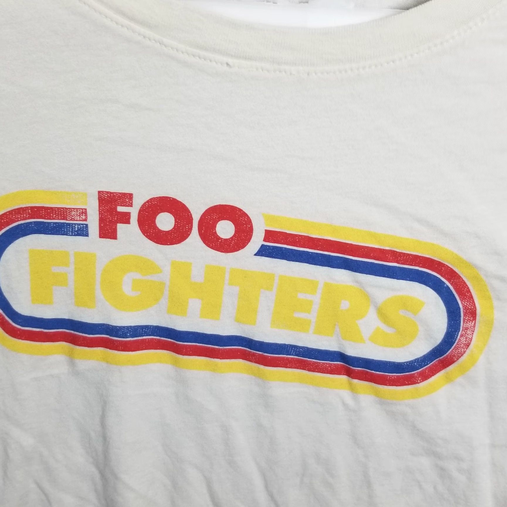 Anthropologie Foo Fighters Graphic T-shirt LETLUV Men M Crew Neck Short Sleeve White Cotton Jersey Band Music Rock 90s Concert Tee Size US M / EU 48-50 / 2 - 3 Thumbnail