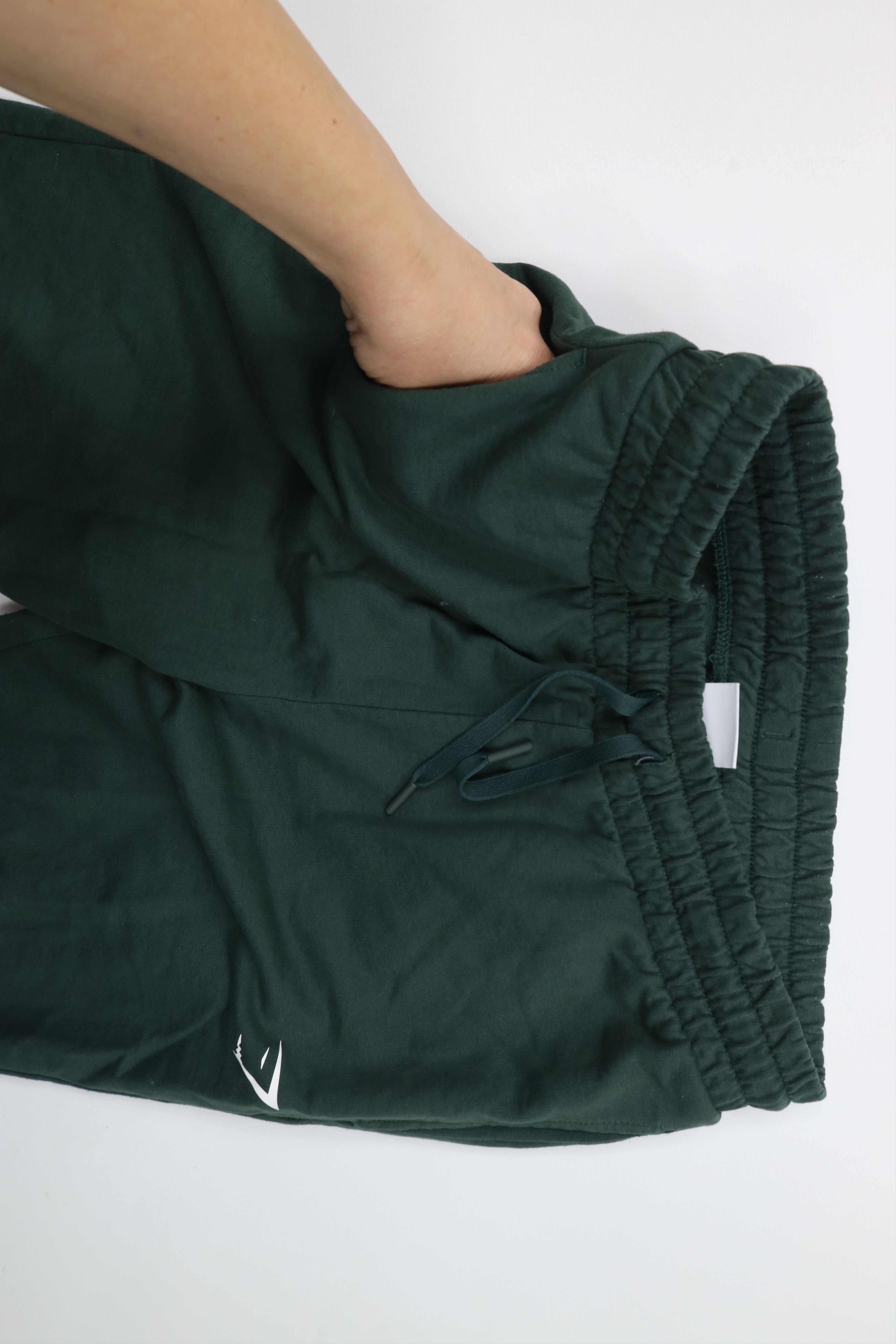 Gymshark × Vintage Gymshark Logo French Terry Cuffed Sweatpants Joggers Green Size 30 - 6 Thumbnail