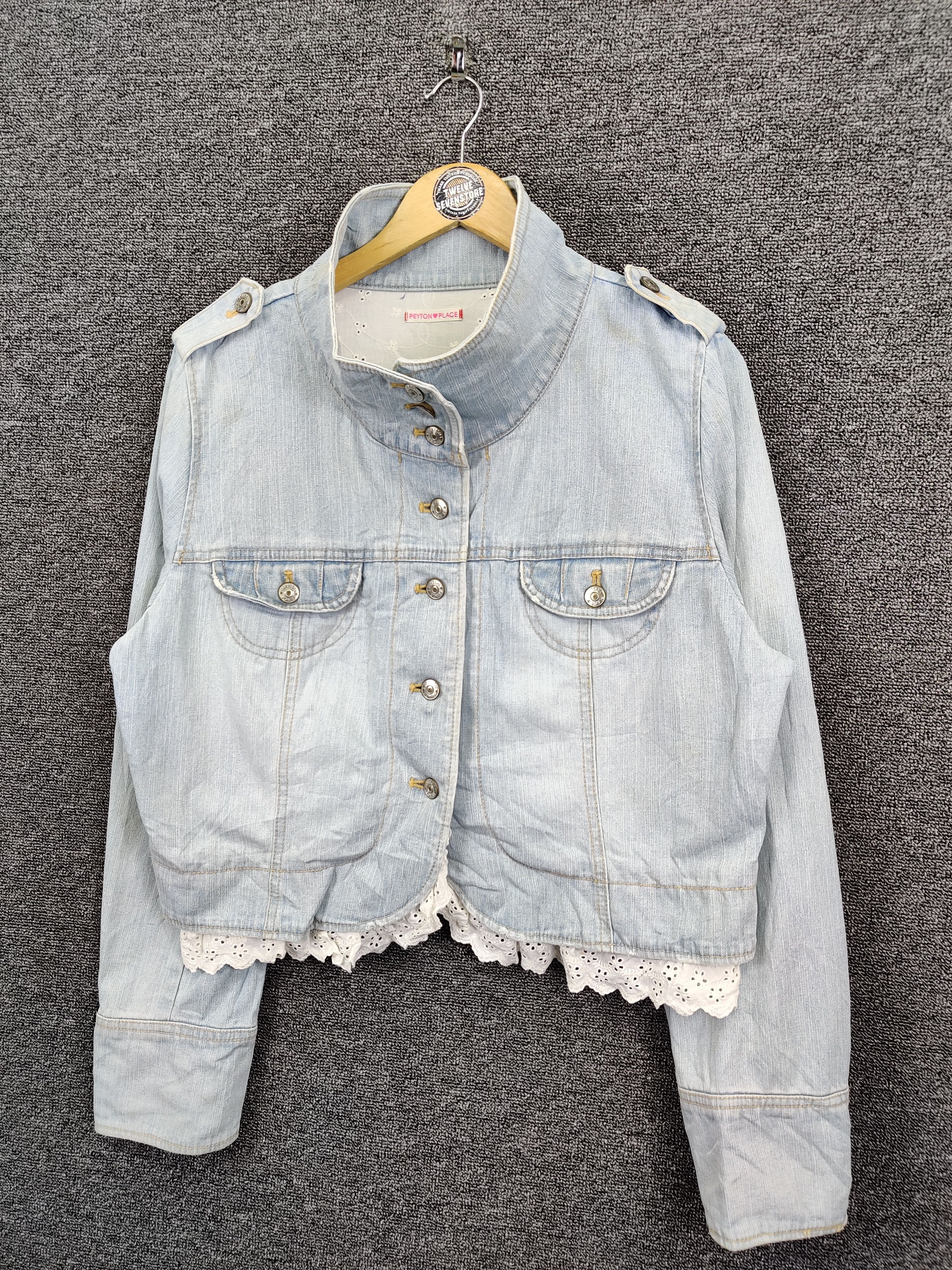 Japanese Brand Vintage Peyton Place Denim Jacket Nice Design Size US M / EU 48-50 / 2 - 2 Thumbnail