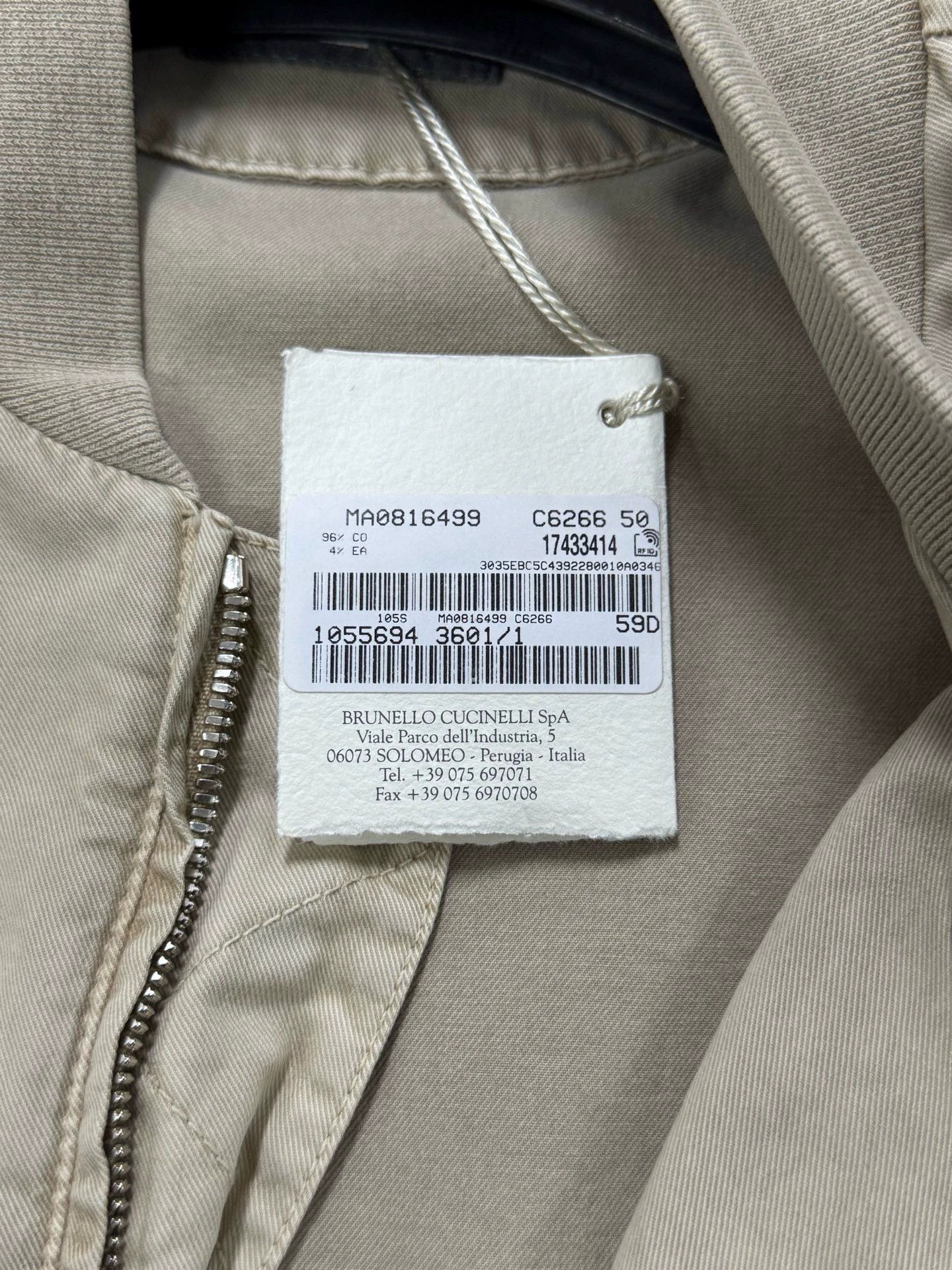 Brunello Cucinelli lightweight beige men's jacket by Brunello Cucinelli Size US L / EU 52-54 / 3 - 7 Thumbnail