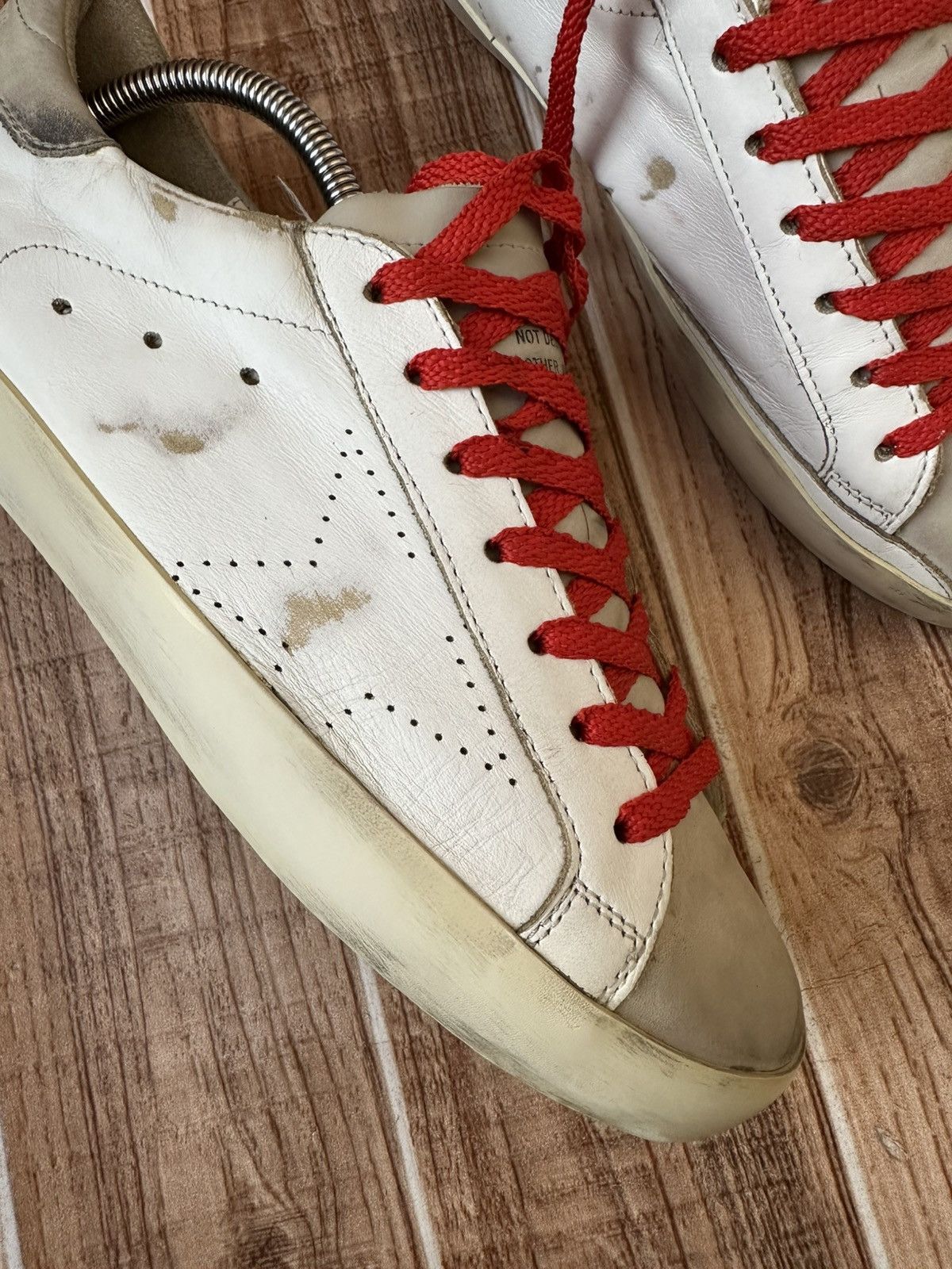 Golden Goose Golden Goose Superstar White Leather Nubuck Low Top Sneaks Size US 9 / EU 42 - 15 Thumbnail