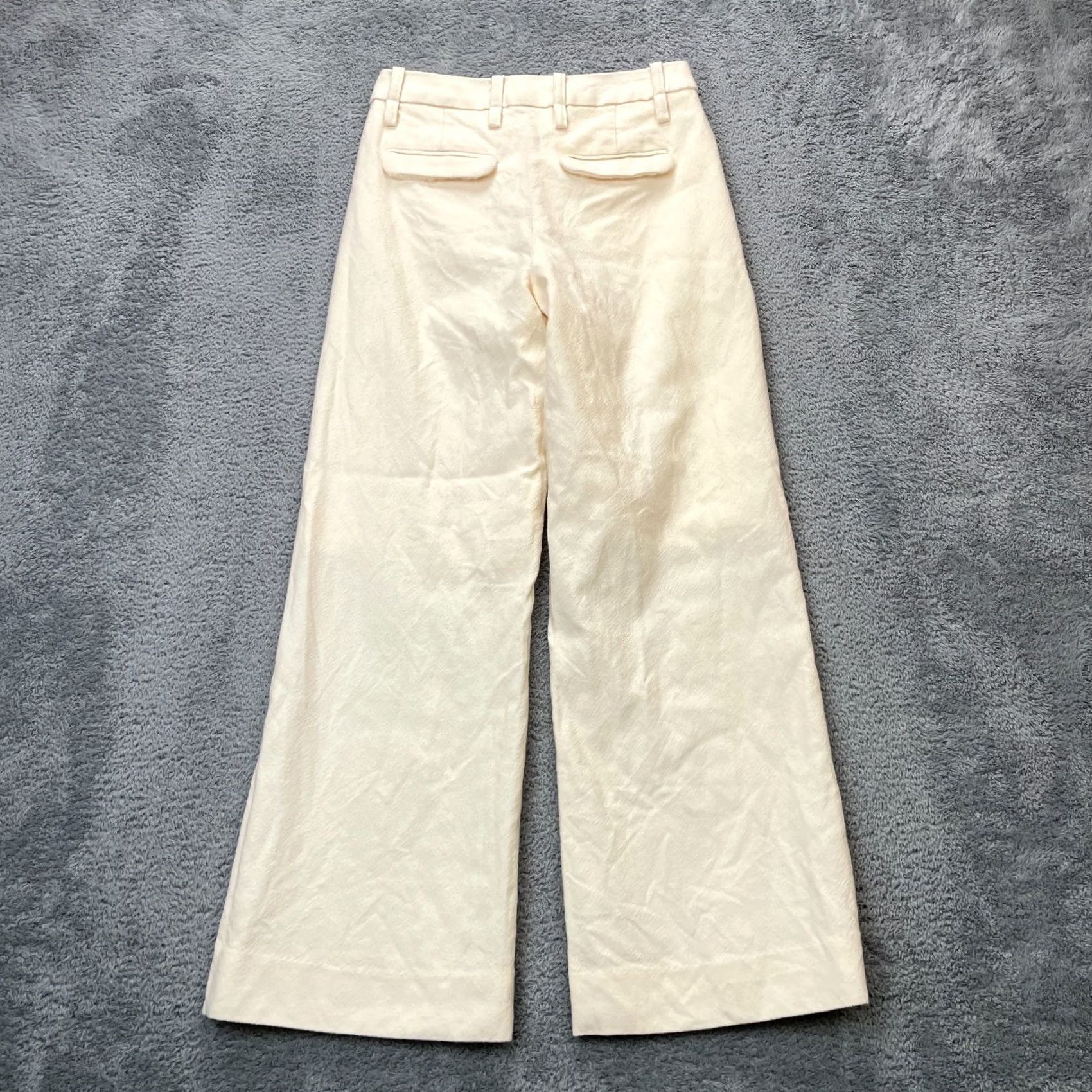 Banana Republic Banana Republic Pants Womens 2S Beige Dress Wide-Leg Lined Wool Blend Business Size 26" / US 2 / IT 38 - 2 Thumbnail