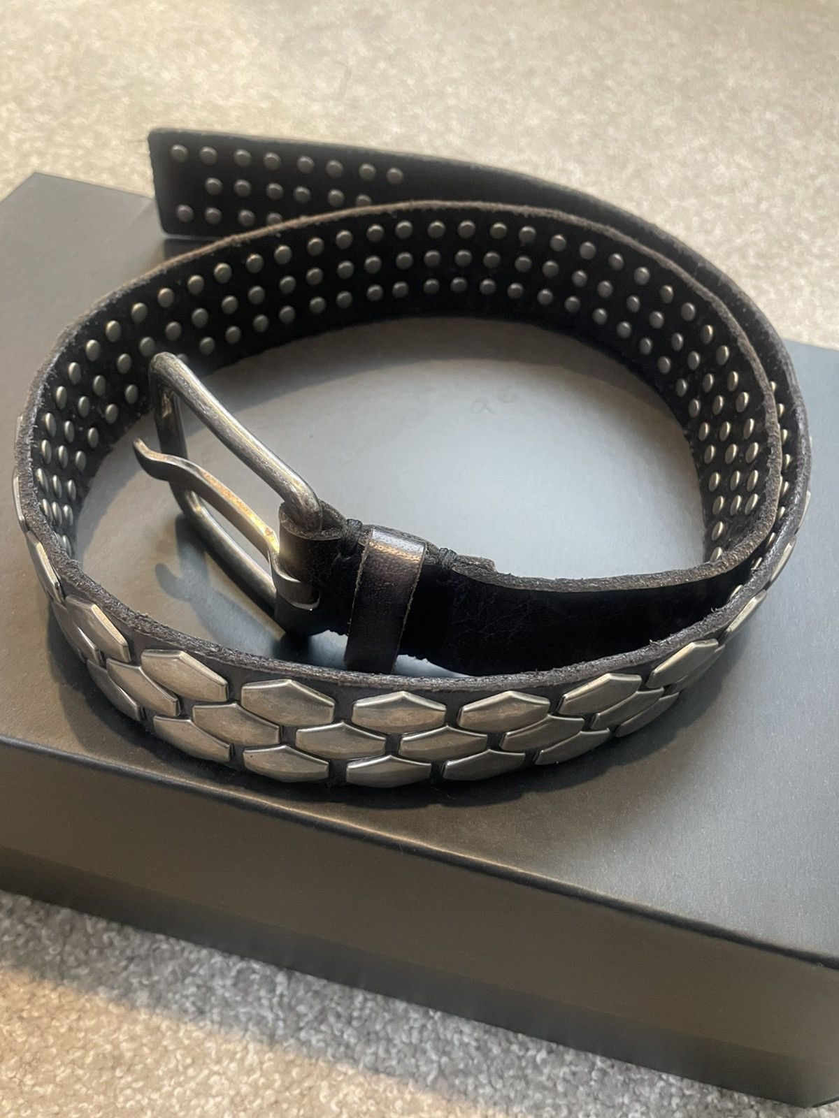 Other Vintage Honeycomb Studded Belt Size 38 - 1 Thumbnail
