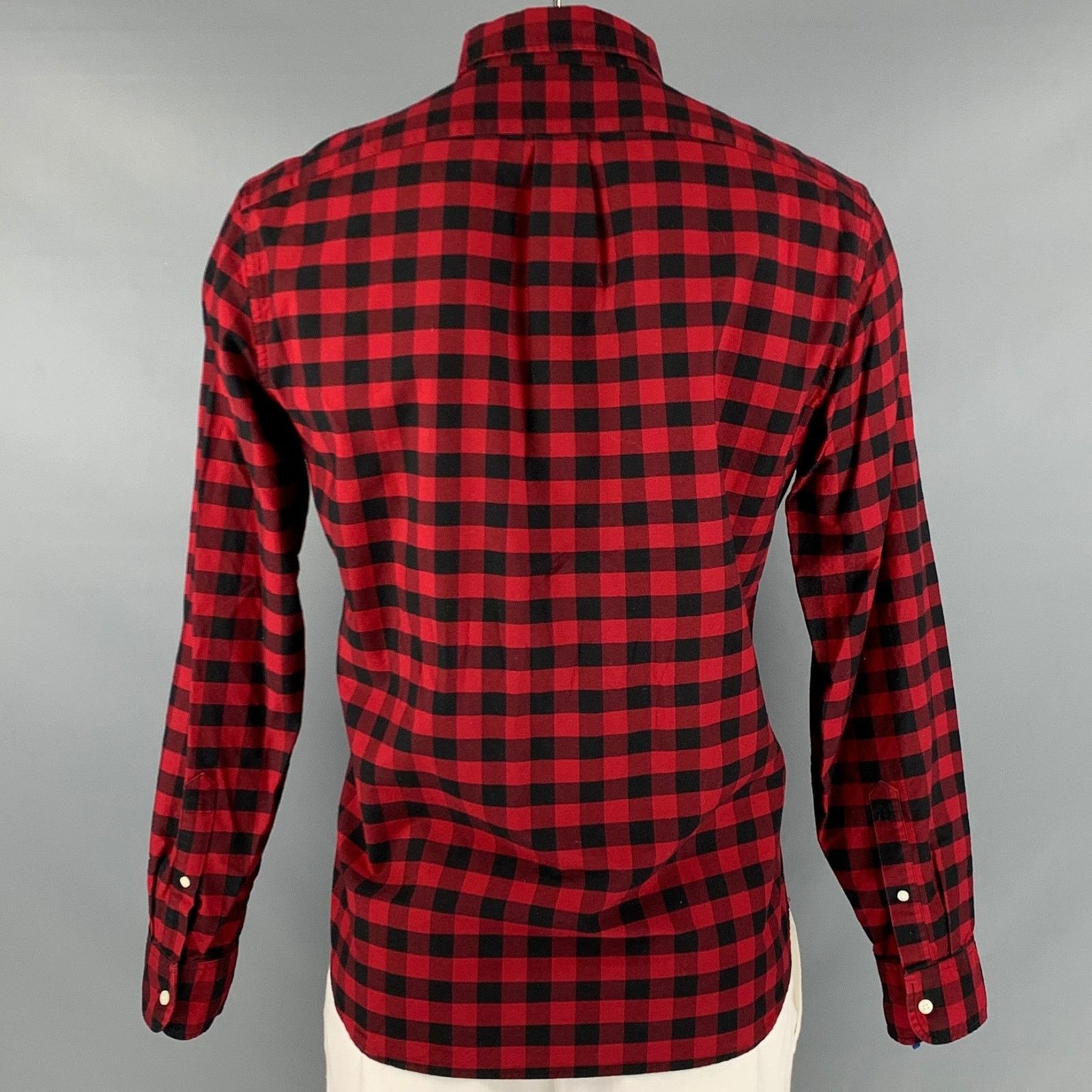 J.Crew J.CREW Size L Red Black Checkered Cotton Long Sleeve Shirt Size US L / EU 52-54 / 3 - 4 Thumbnail