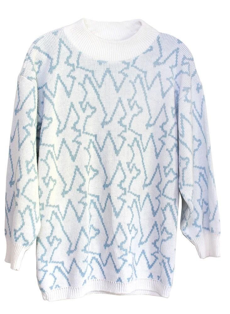 Designer Geometric Sweater Jumper Pullover Christmas Chanuka Size US M / EU 48-50 / 2 - 2 Thumbnail