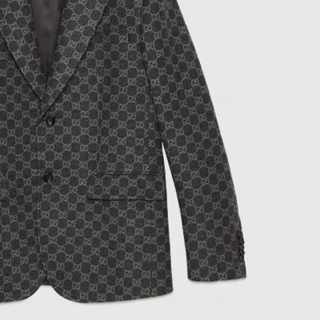 Gucci o1loc1c0126 770366 GG Flannel Jacket in Black Size US S / EU 44-46 / 1 - 5 Thumbnail