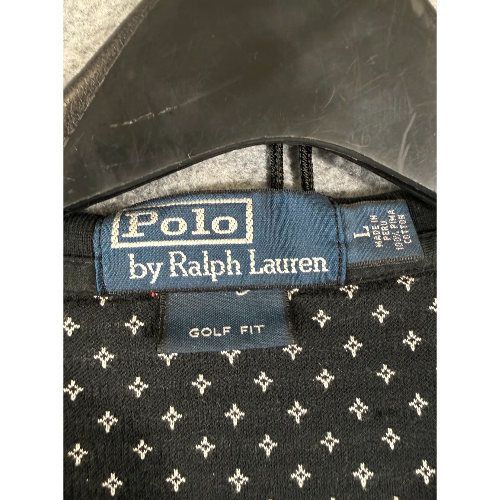 Polo Ralph Lauren Polo Ralph Lauren Polo Shirt Mens L Black Geometric Slit Hem Golf Fit Logo Shirt Size US L / EU 52-54 / 3 - 5 Thumbnail