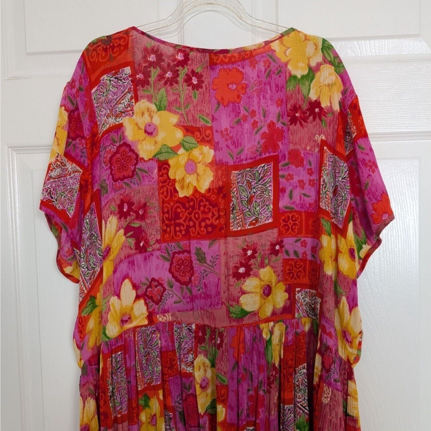 Other Bila Floral Midi Dress Womens Size XL Pink Short Sleeve Size XL / US 12-14 / IT 48-50 - 8 Thumbnail