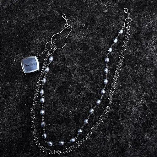 Jewelry D-Shape Metal Pearl Pants Chain Size ONE SIZE - 2 Thumbnail