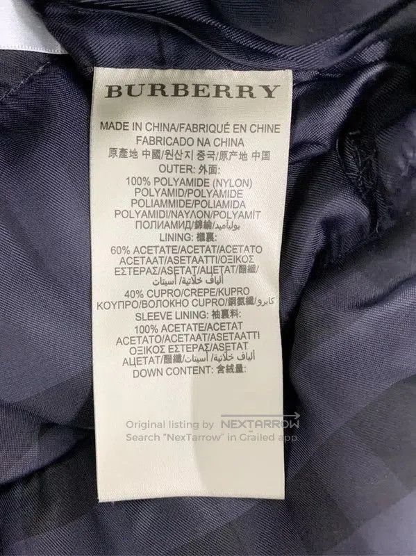 Burberry Burberry M Nylon Down Jacket in Blue. Size M / US 6-8 / IT 42-44 - 7 Thumbnail