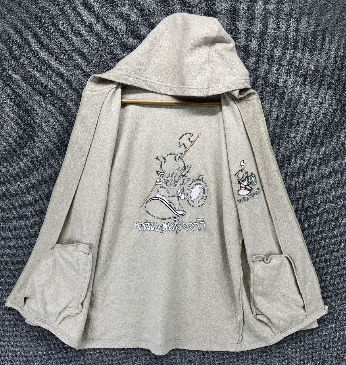 Japanese Brand Vintage Great Free Gangster Fleece Hoodie Sweatshirt Size US M / EU 48-50 / 2 - 11 Thumbnail