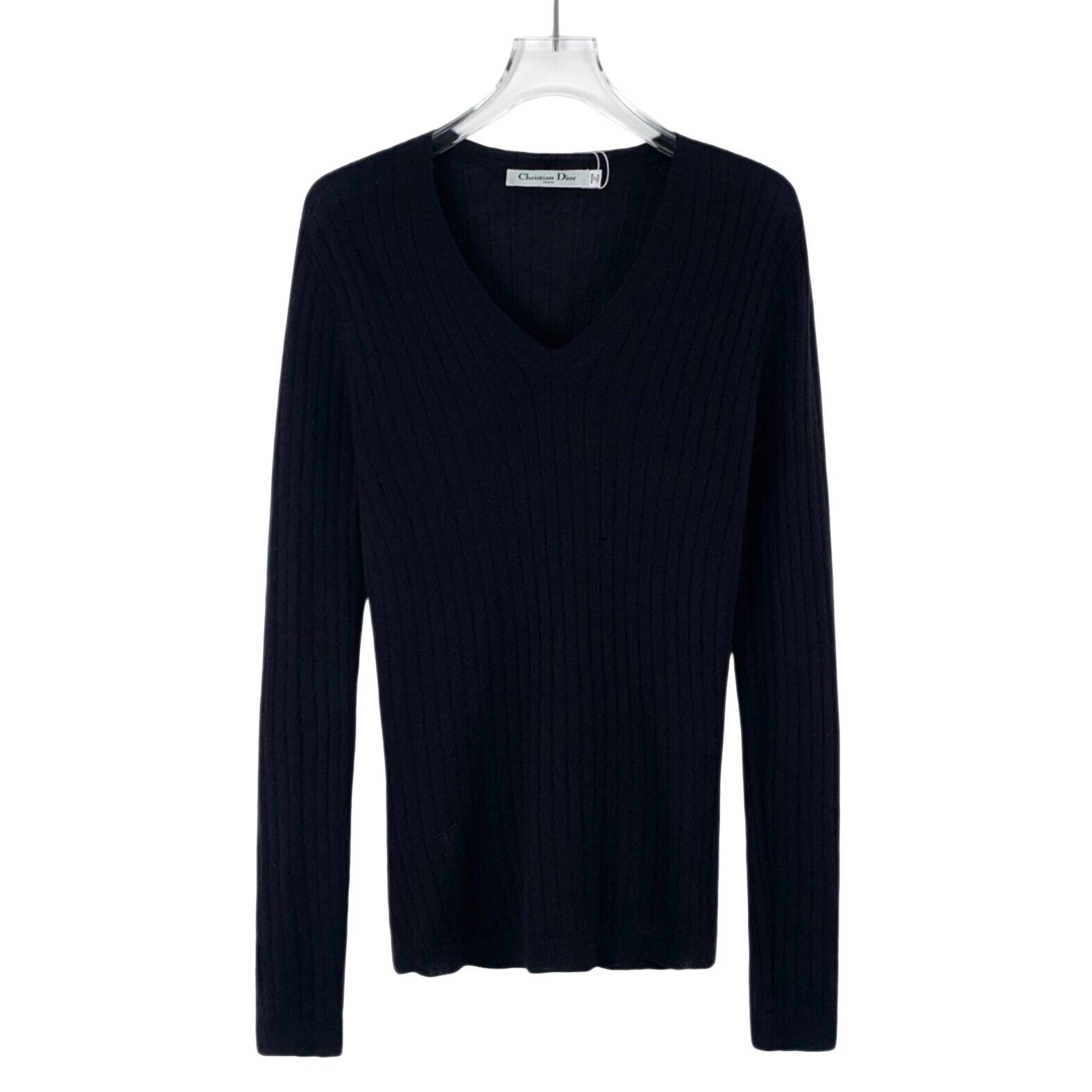 Dior Dior Ribbed Cashmere Silk V-Neck Sweater 40 Size M / US 6-8 / IT 42-44 - 1 Thumbnail
