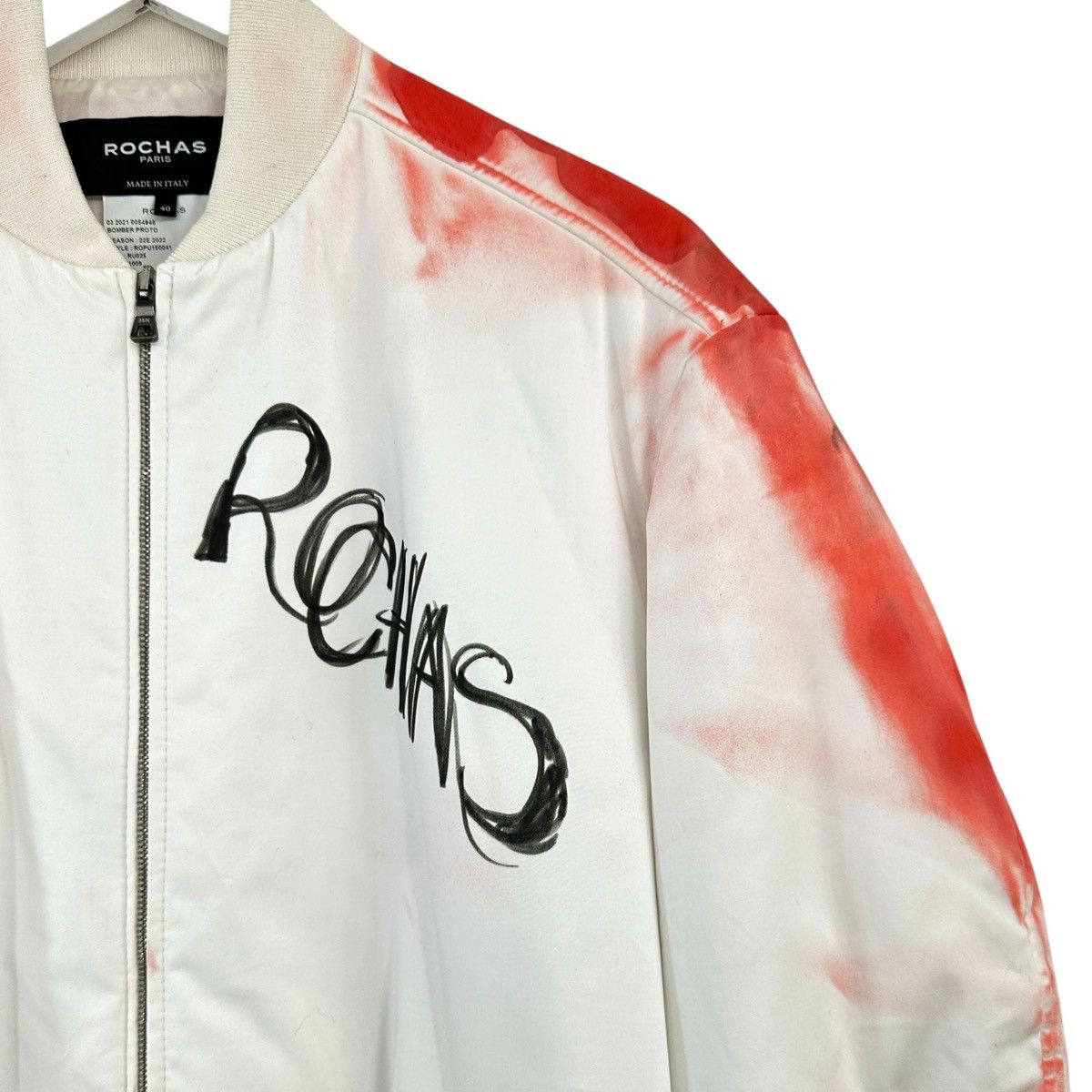 Rochas Rochas 2022 Graffiti Hand Painted Oversized Bomber Jacket Size US L / EU 52-54 / 3 - 5 Thumbnail