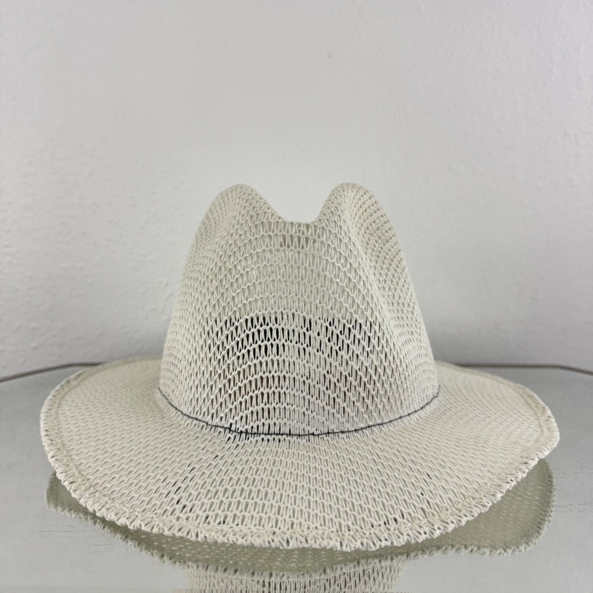Vintage Sombreros Super Finos Del Centro Vintage White Fedora Hat Size ONE SIZE - 4 Thumbnail