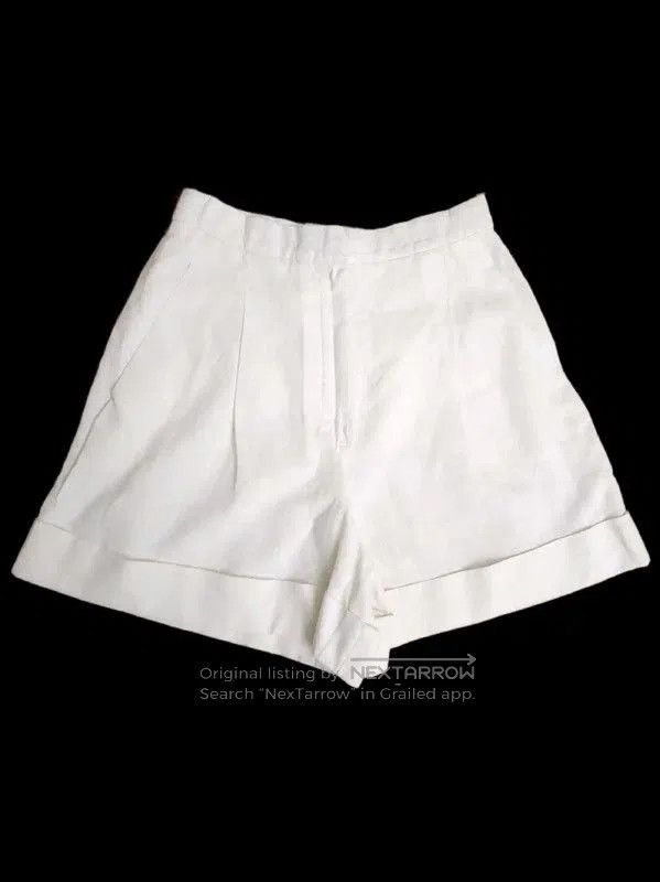Chanel Chanel White Cotton Blend Summer Shorts . Size 23" - 1 Thumbnail