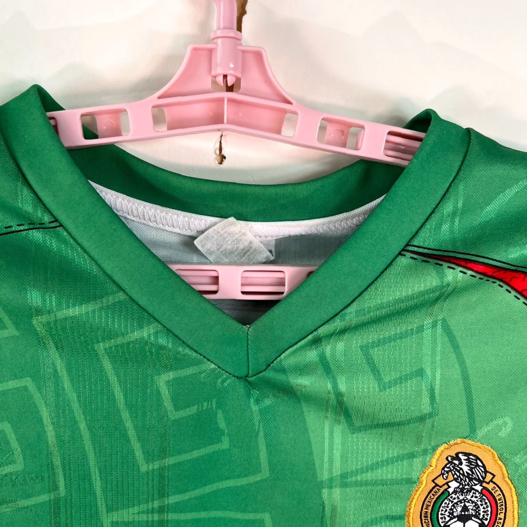 Vintage Mexico Soccer Jersey L Large Green AOP Graphic - Mens Shirt Size US L / EU 52-54 / 3 - 4 Thumbnail