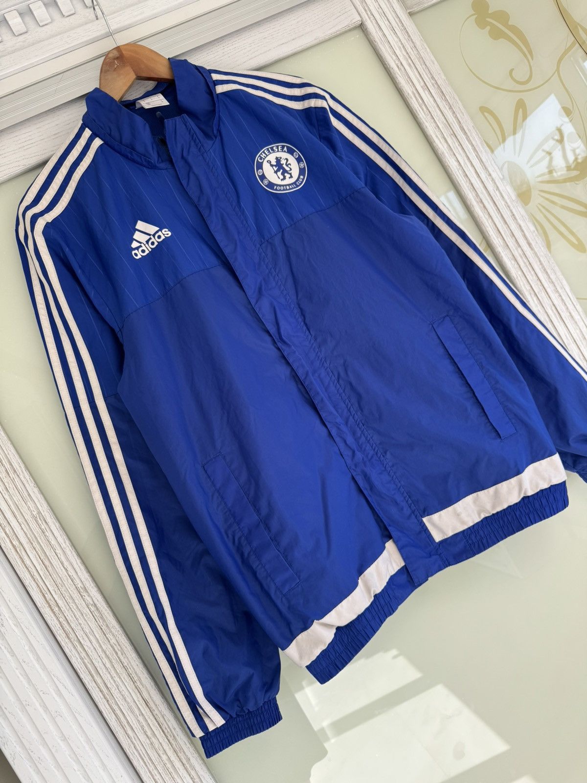 Adidas Adidas Chelsea 2015-2016 Soccer Track Jacket Football Shirt Size US S / EU 44-46 / 1 - 4 Thumbnail