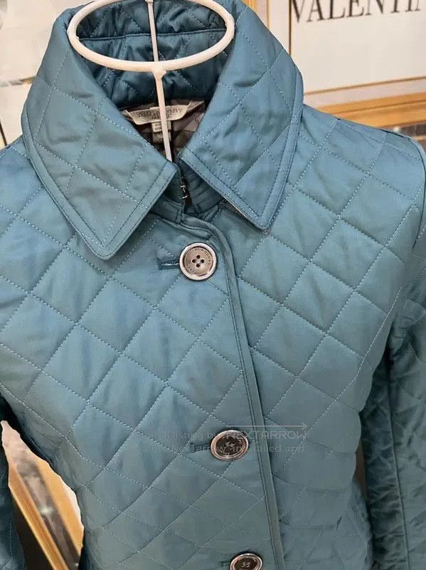 Burberry Burberry Green Quilted Women's Spring Jacket. Size XS / US 0-2 / IT 36-38 - 3 Thumbnail