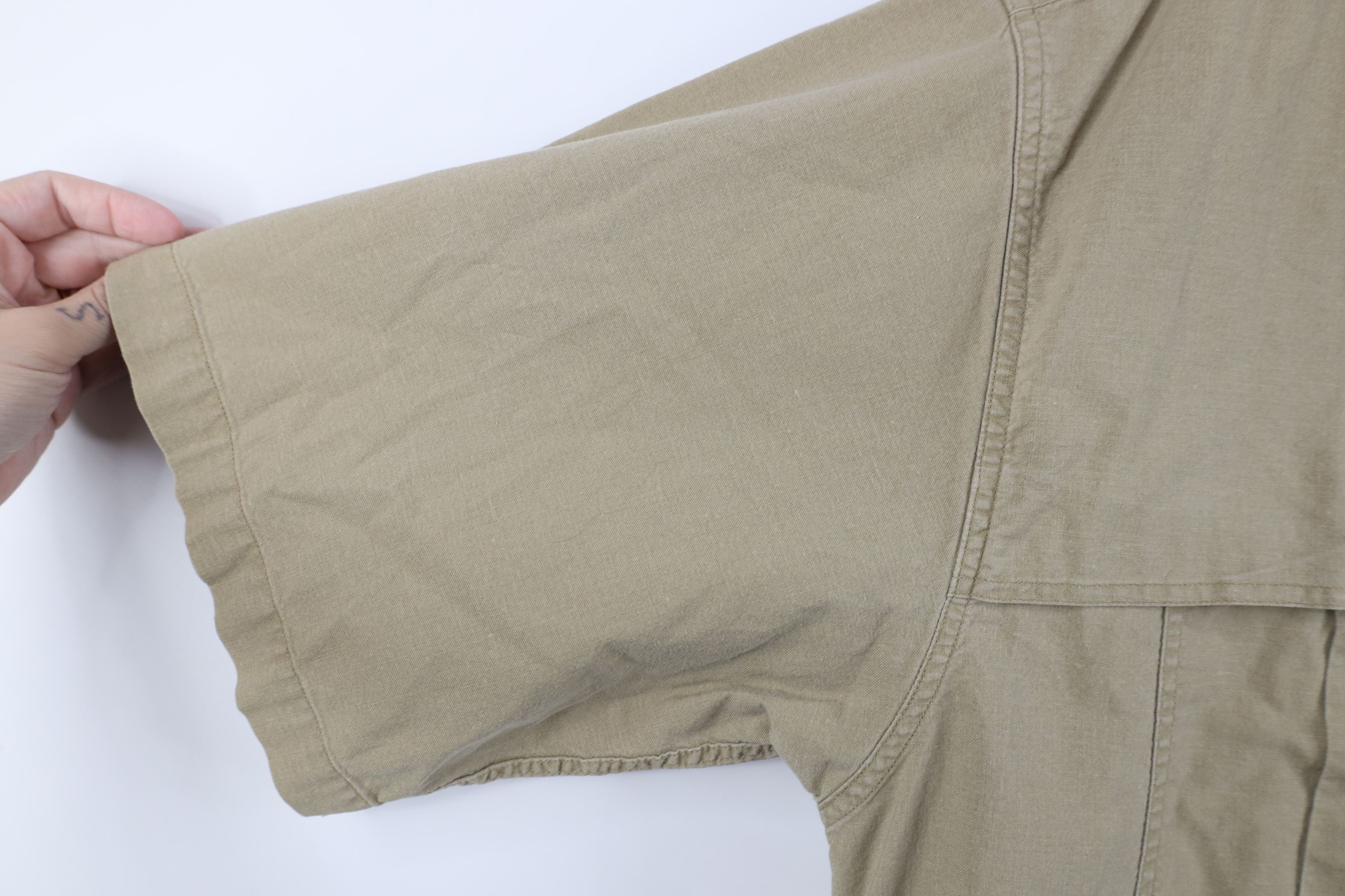 Vintage Vintage 90s Y2K Streetwear Canvas Short Sleeve Button Shirt Size US L / EU 52-54 / 3 - 7 Thumbnail