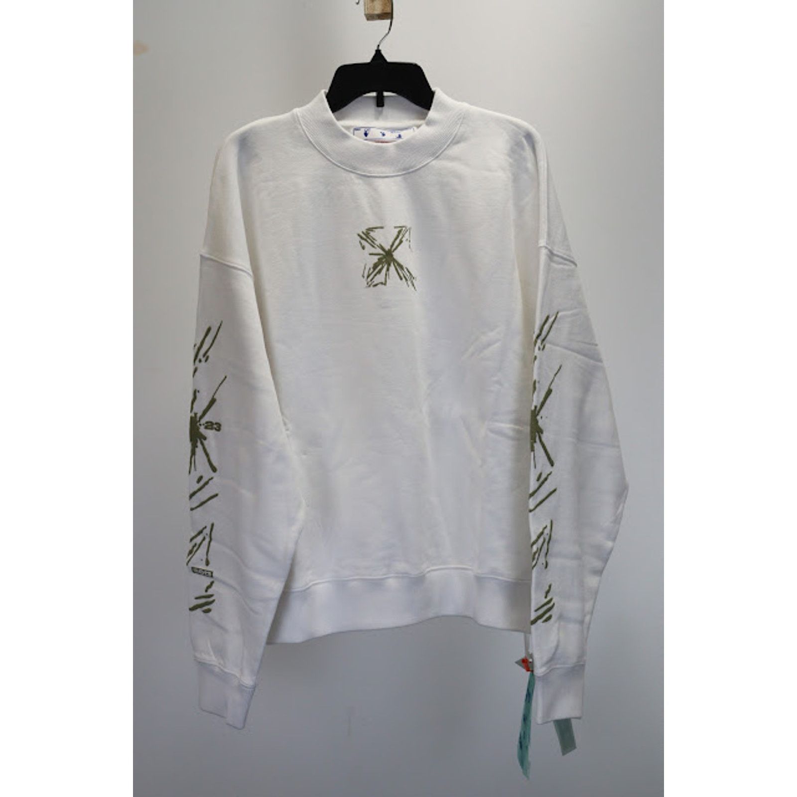 Off-White o1rshd1 Splash Arrow Skate Crewneck in White/Beige Size US M / EU 48-50 / 2 - 2 Thumbnail