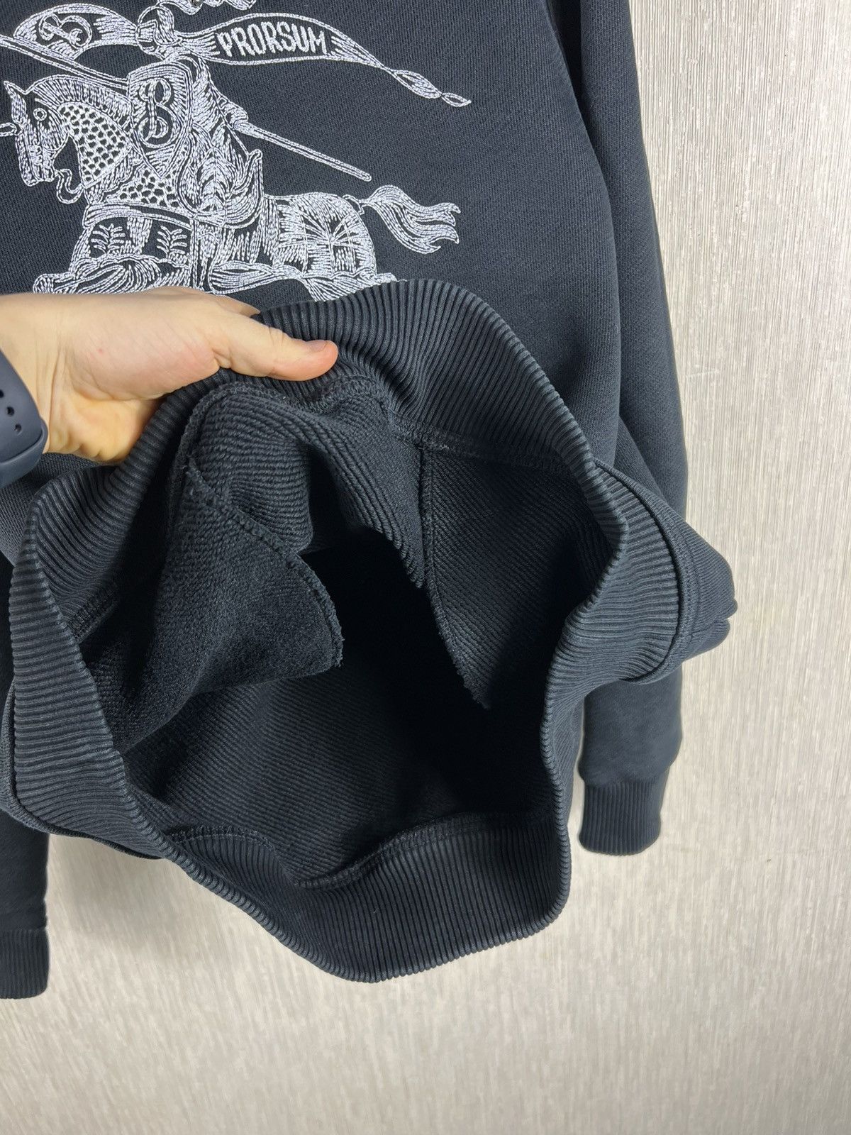 Burberry London big logo knight prorsum embroidered hoodie