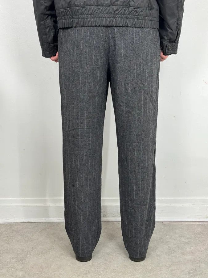 Emporio Armani AW2003 Emporio Armani Grey Wool Striped Classy Pants Size US 34 / EU 50 - 4 Thumbnail