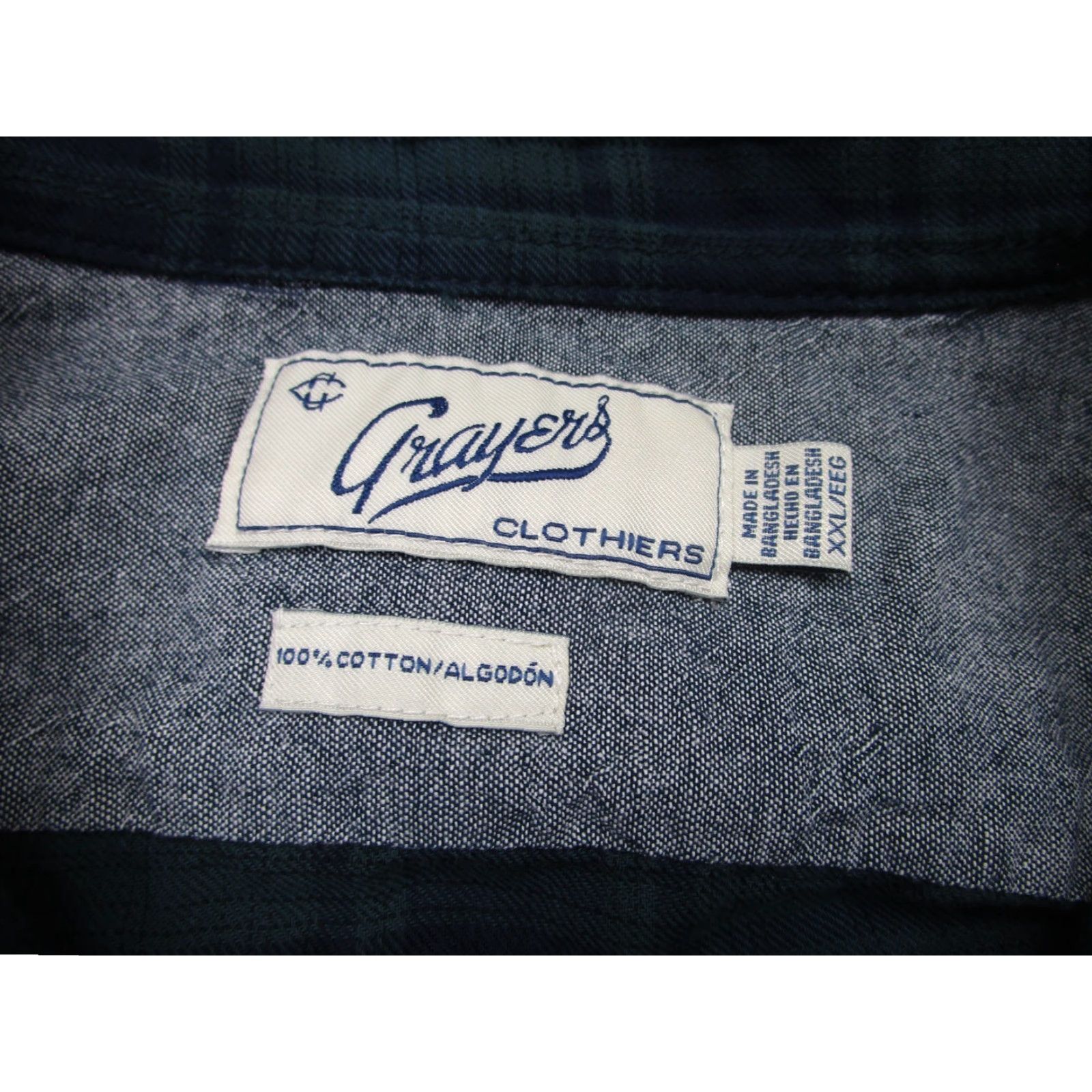 Grayers Grayers Shirt Mens 2XL Blue Plaid Short Sleeve Button-Up Casual Outdoors Size US XXL / EU 58 / 5 - 4 Thumbnail