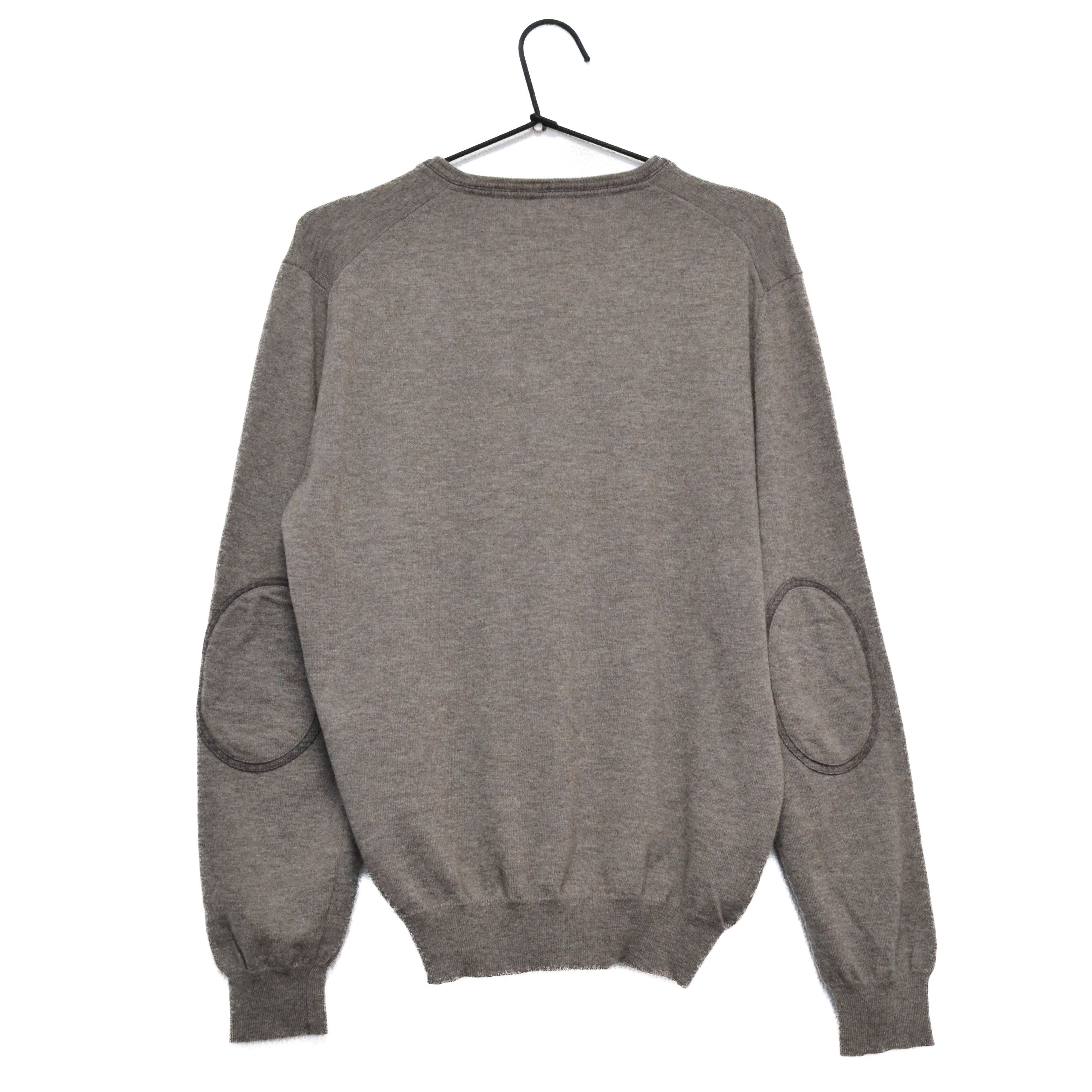 Altea Altea 100% Virgin Wool Men’s Gray V-Neck Sweater Size US S / EU 44-46 / 1 - 8 Thumbnail