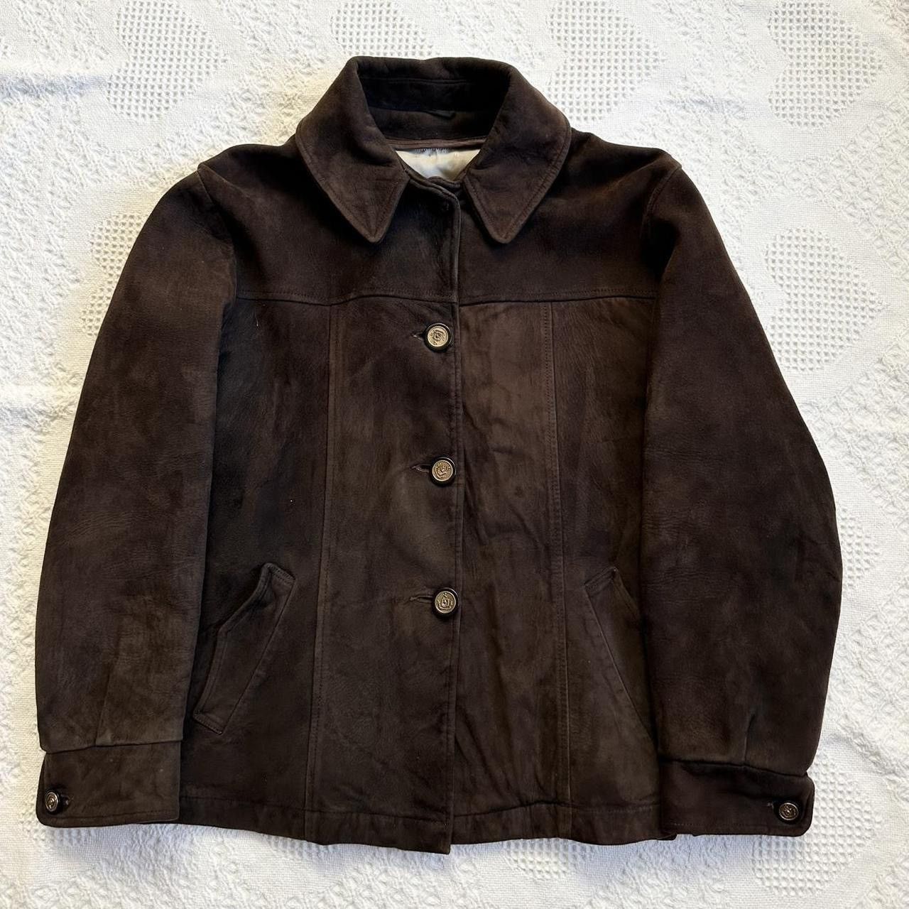 Other Vintage Leather Suede Jacket Coat Womens Large Brown Western Size L / US 10 / IT 46 - 1 Thumbnail